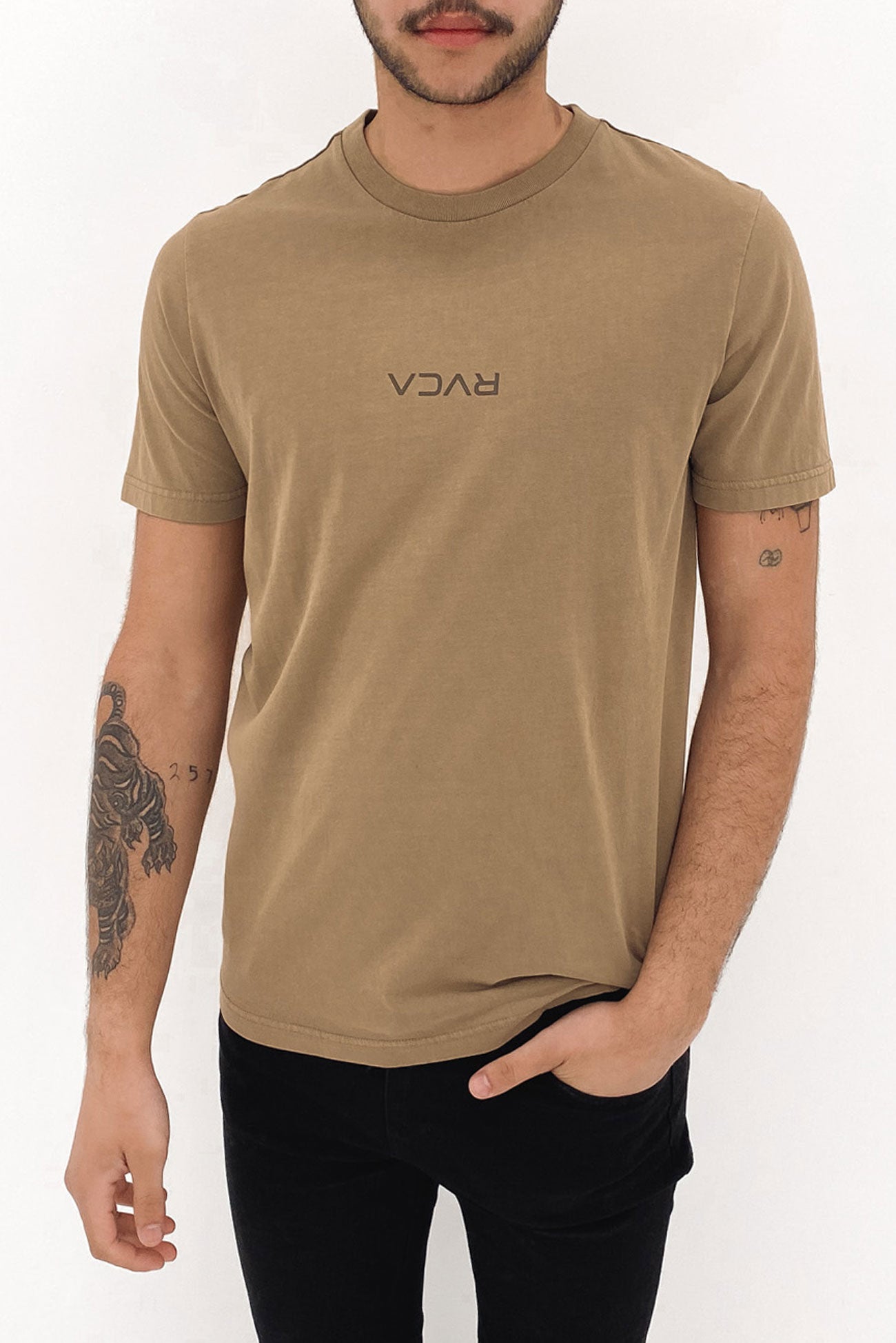 RVCA Mini Flipped Short Sleeve Tee Tobacco