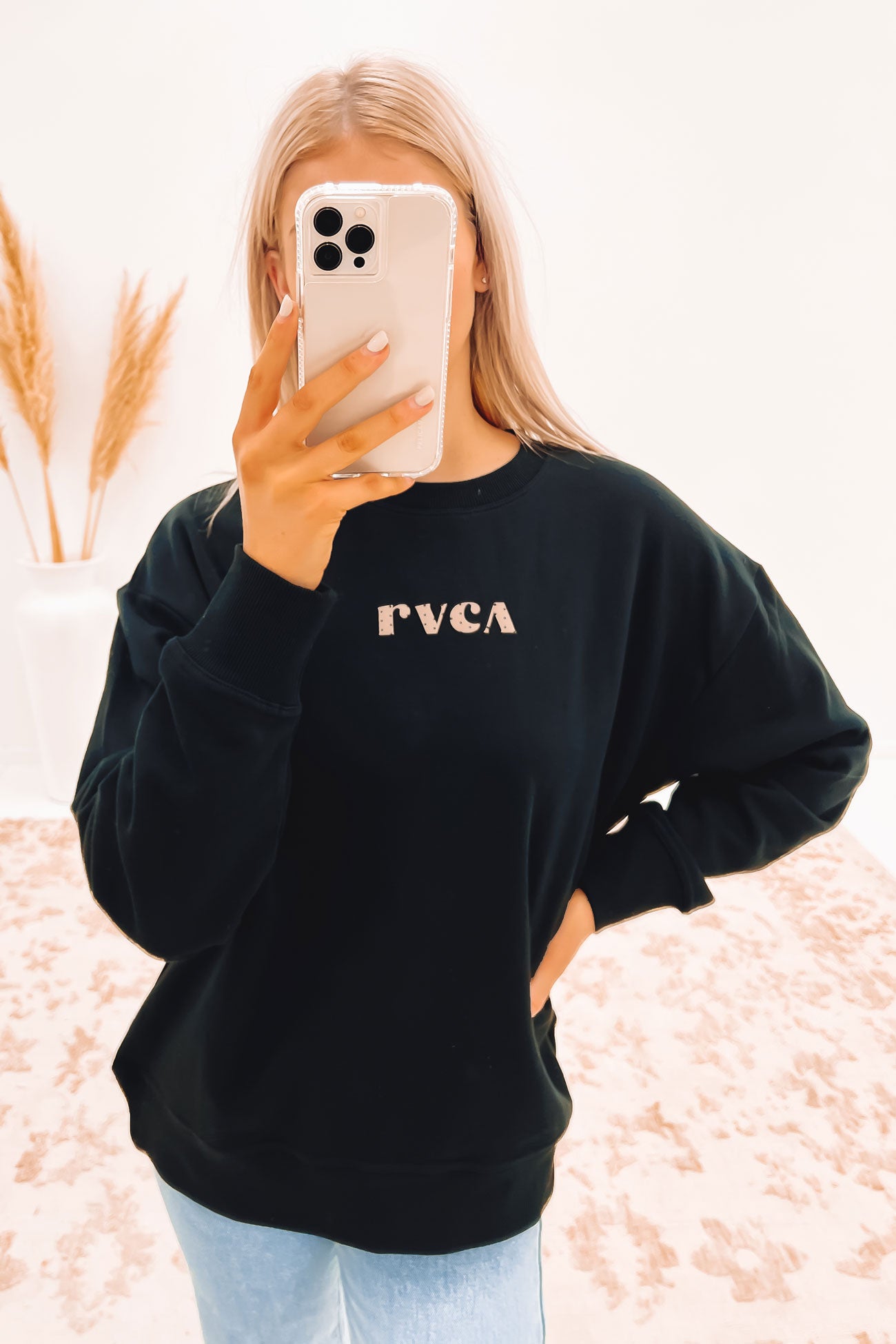 RVCA Spot Easy Crew Black