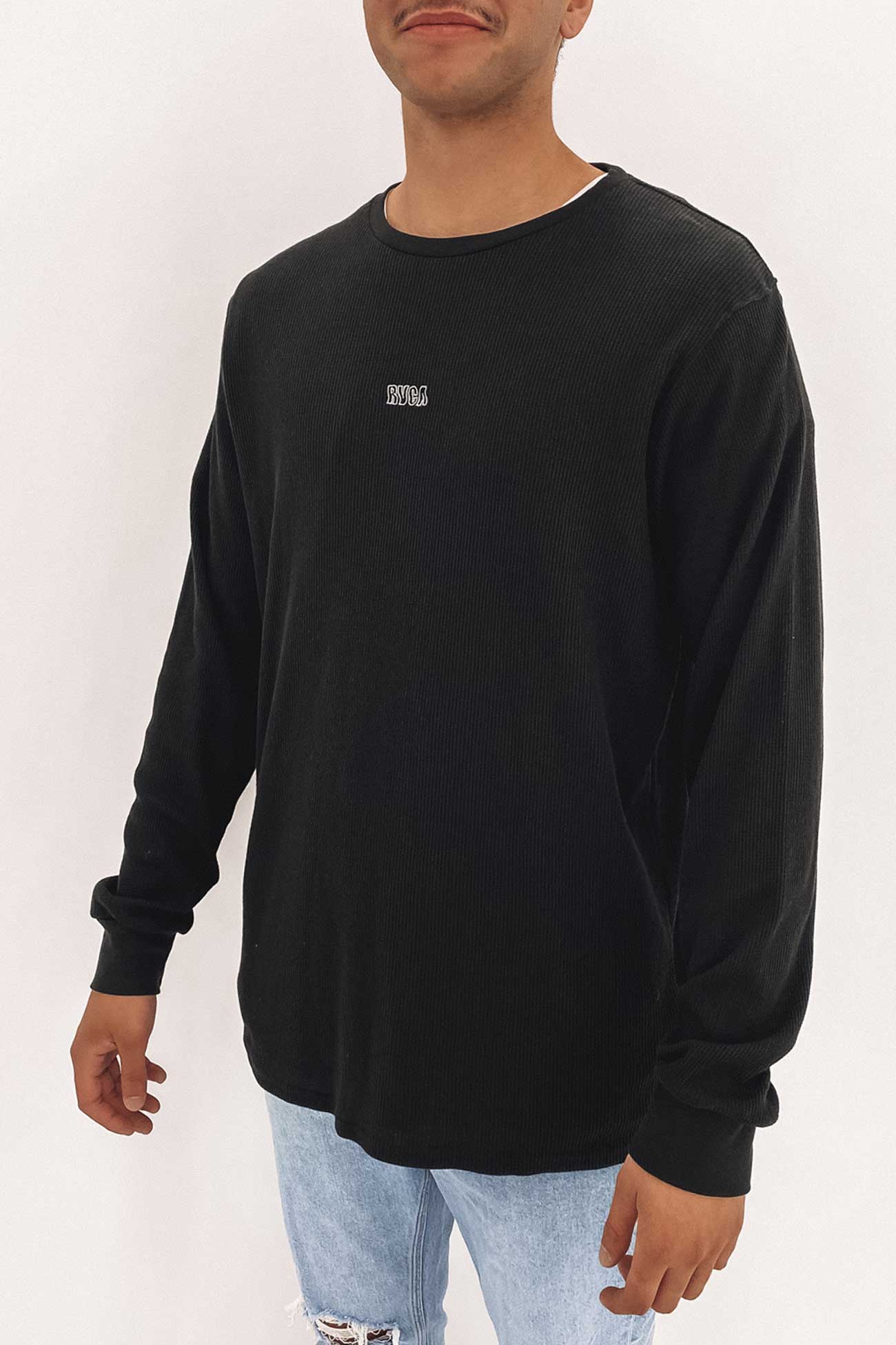 RVCA Warp Waffle Long Sleeve Black