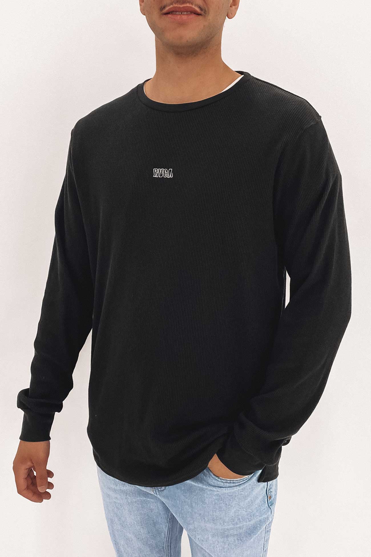 RVCA Warp Waffle Long Sleeve Black