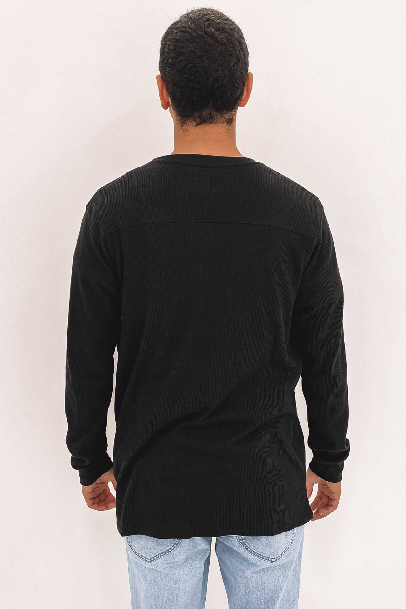 RVCA Warp Waffle Long Sleeve Black