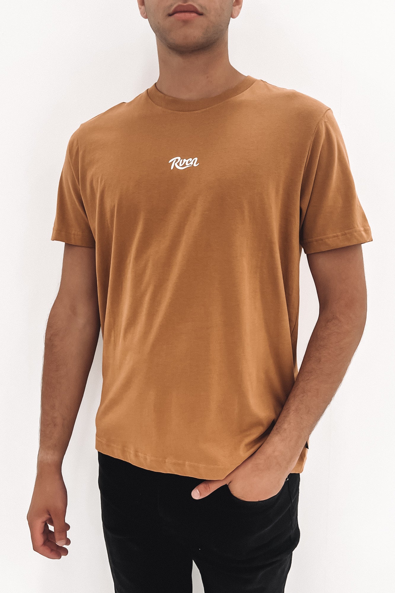 RVCA Scriptive Short Sleeve Tee Camel