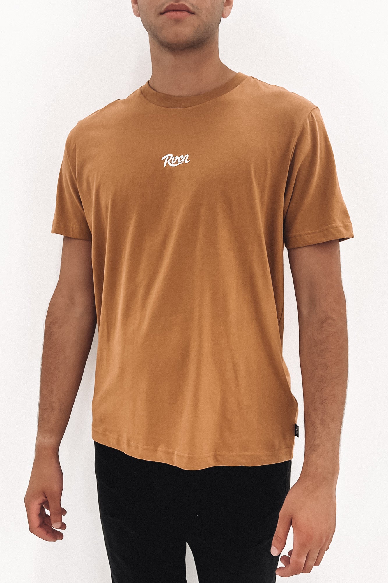 RVCA Scriptive Short Sleeve Tee Camel