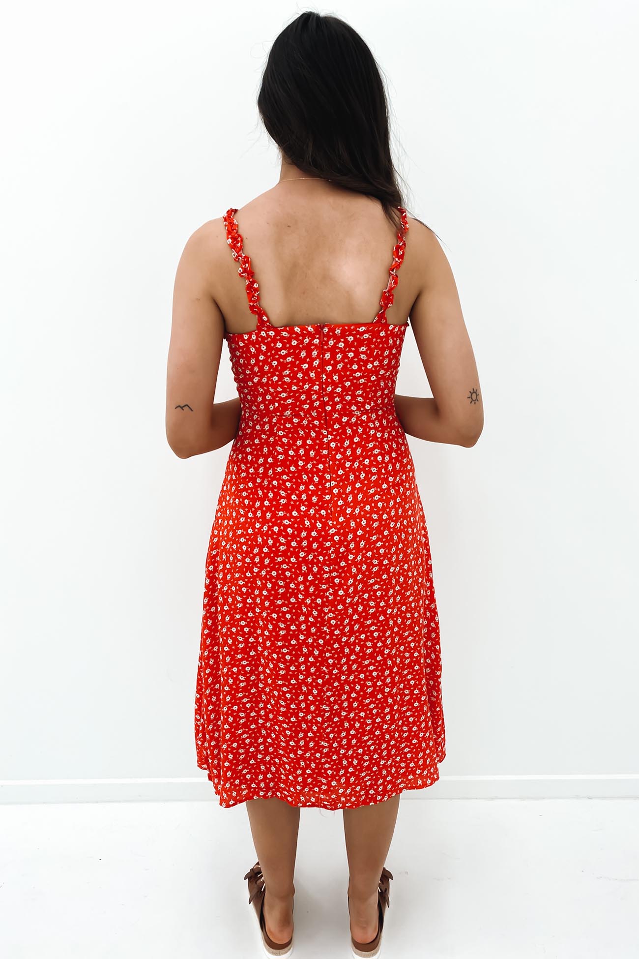 Rani Midi Dress Red