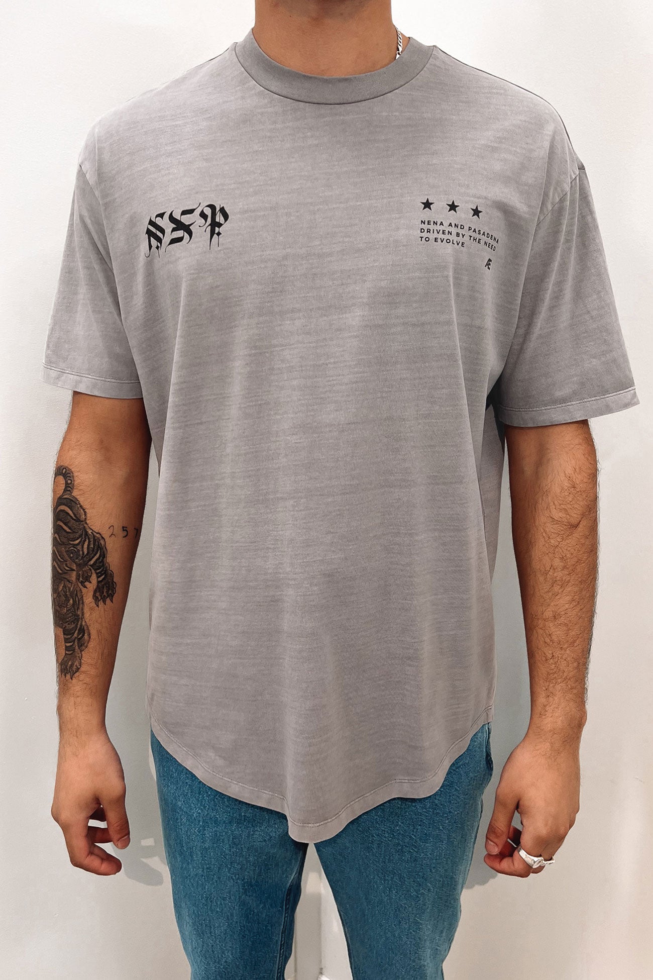 Razorwire Box Fit Scoop Tee Pigment Alloy