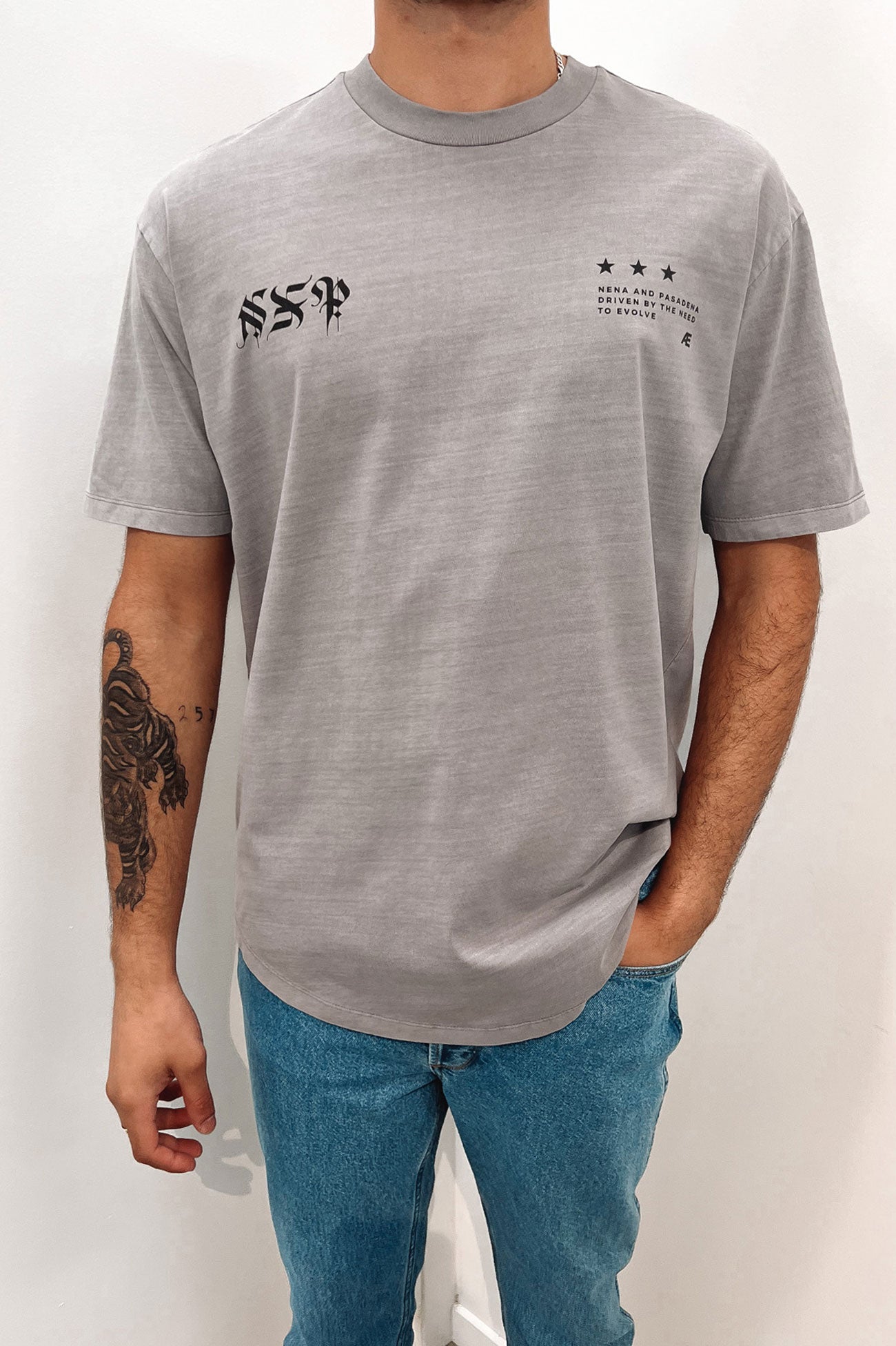 Razorwire Box Fit Scoop Tee Pigment Alloy