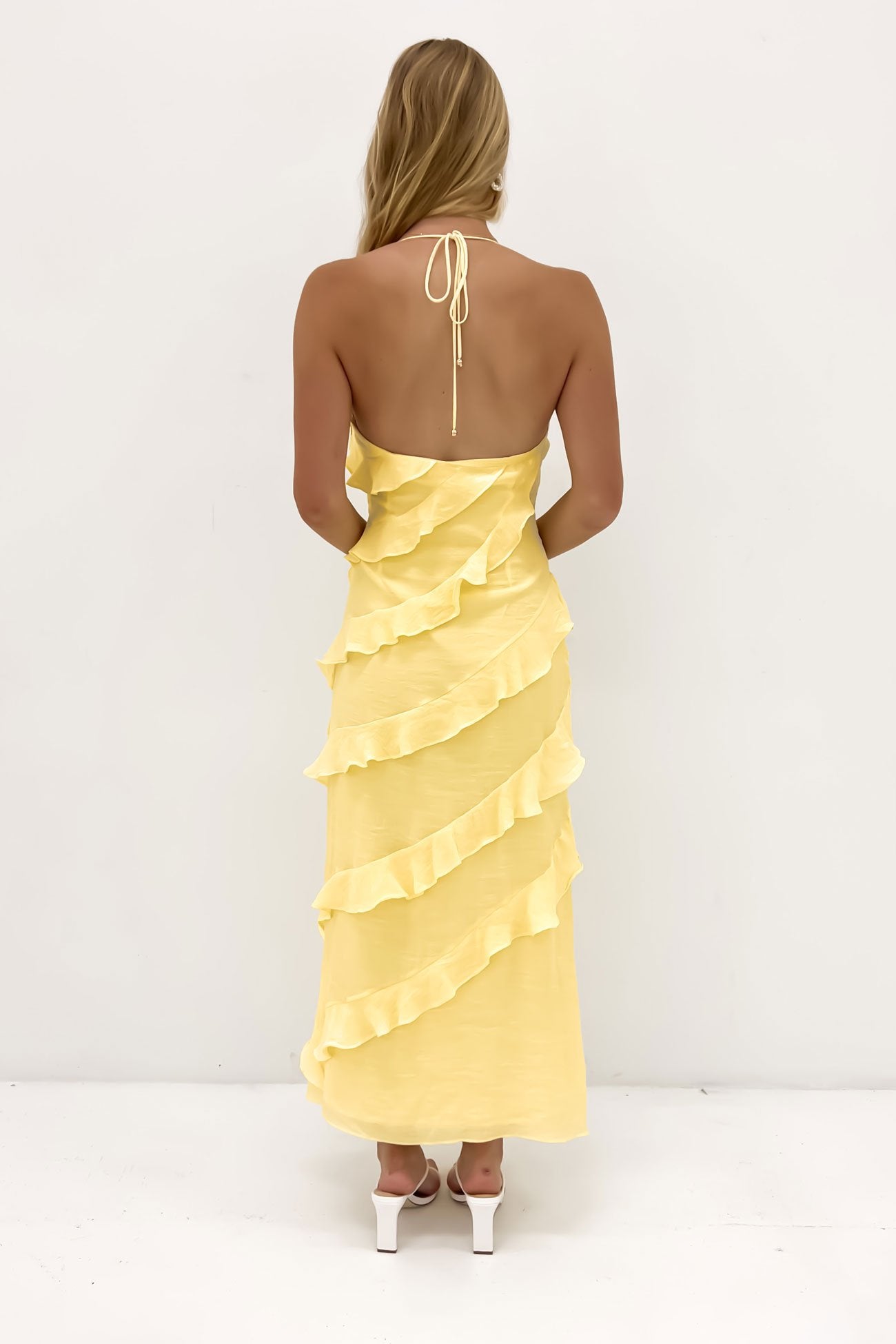 Reid Midi Dress Lemon