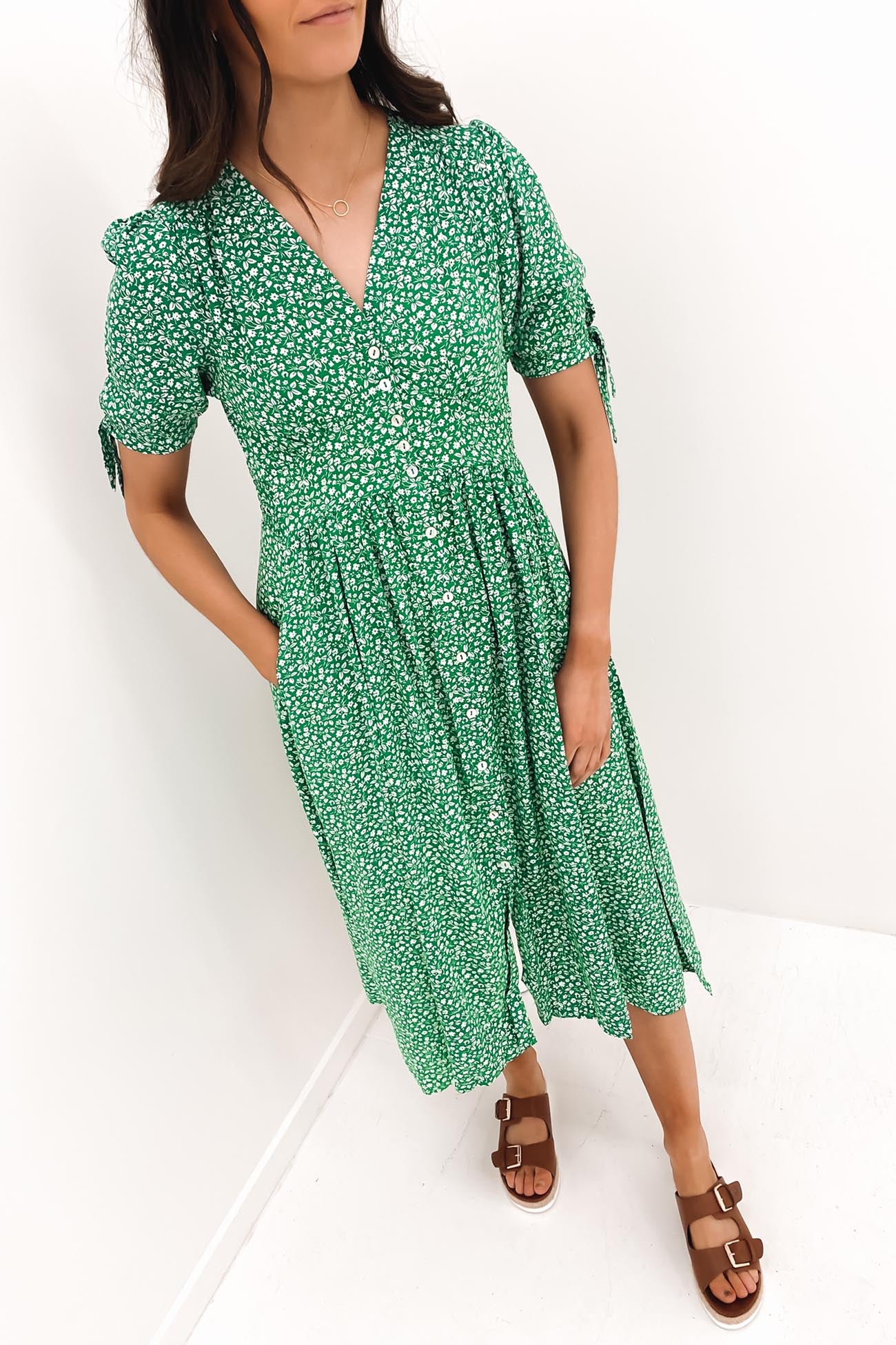 Ren Midi Dress Green