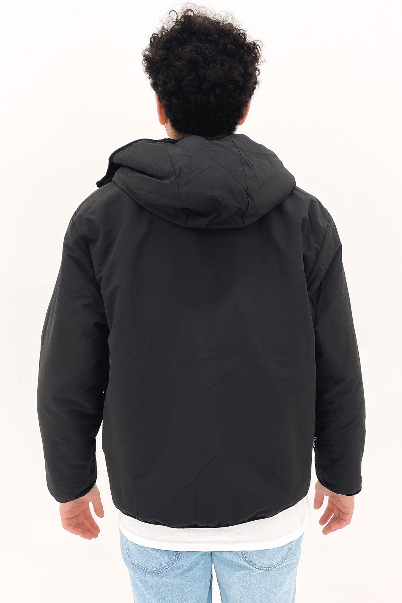 Reversible Sherpa Jacket Black Black