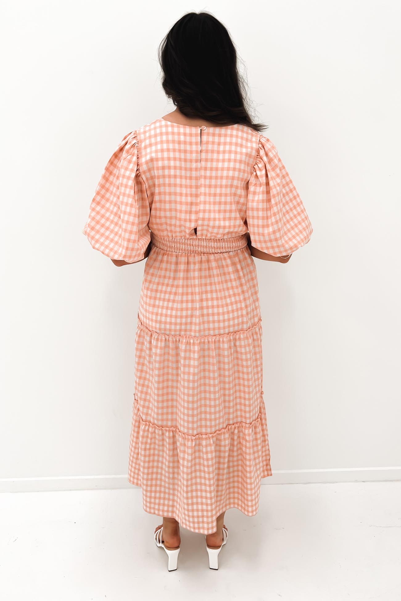 Rosemary Midi Dress Peach