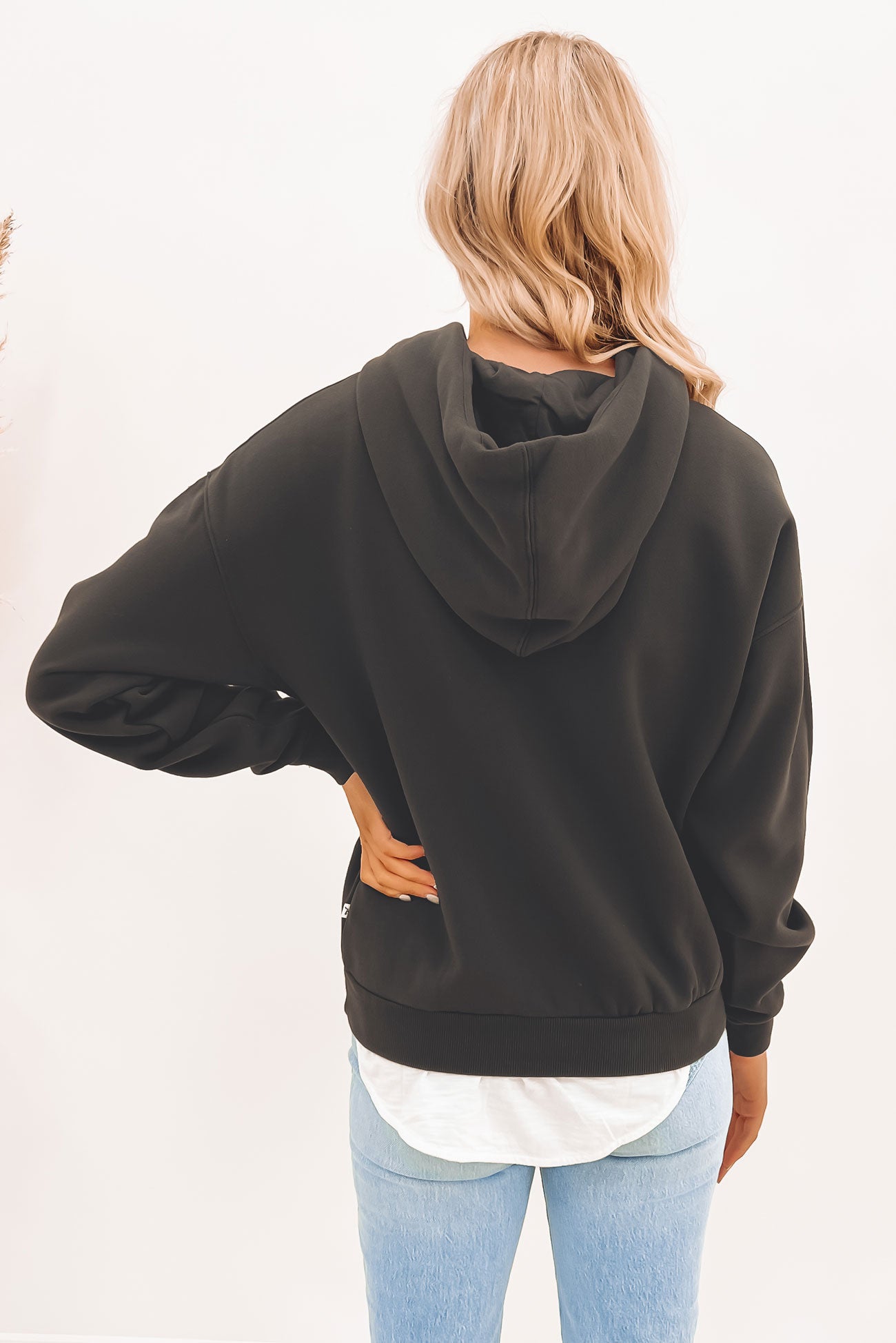 Rusty Movement Relaxed Hooded Fleece Charcoal