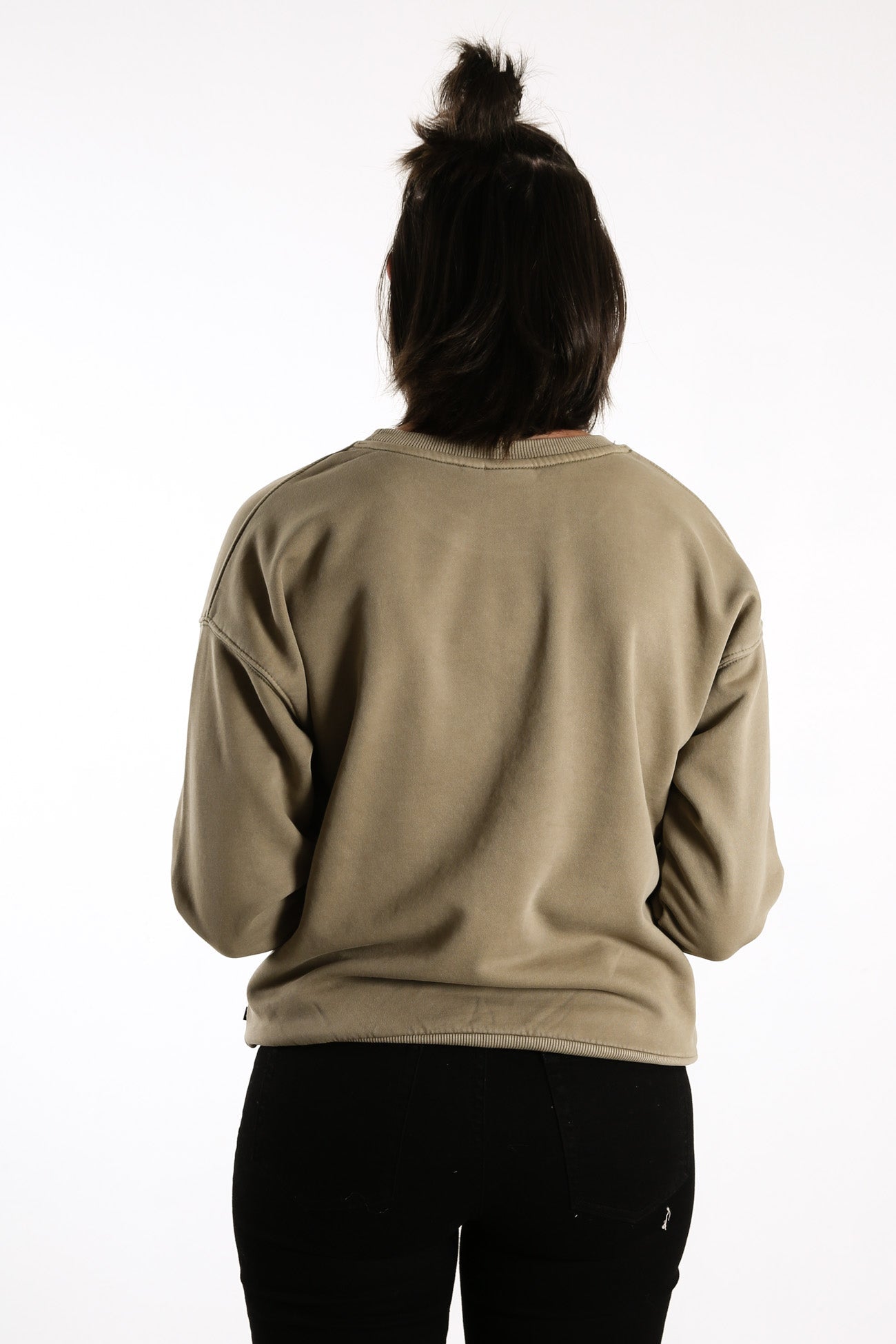 Essentials Crew Neck Fleece Faded Olive