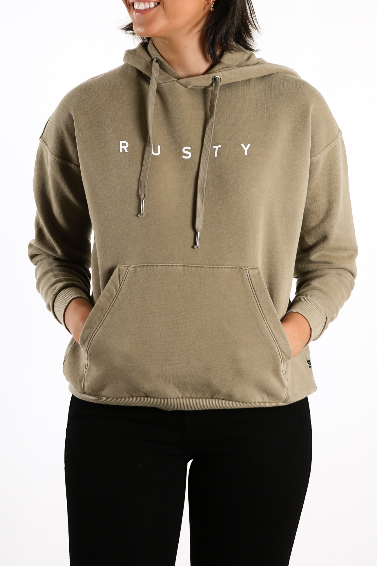 Essentials Hooded Fleece Faded Olive