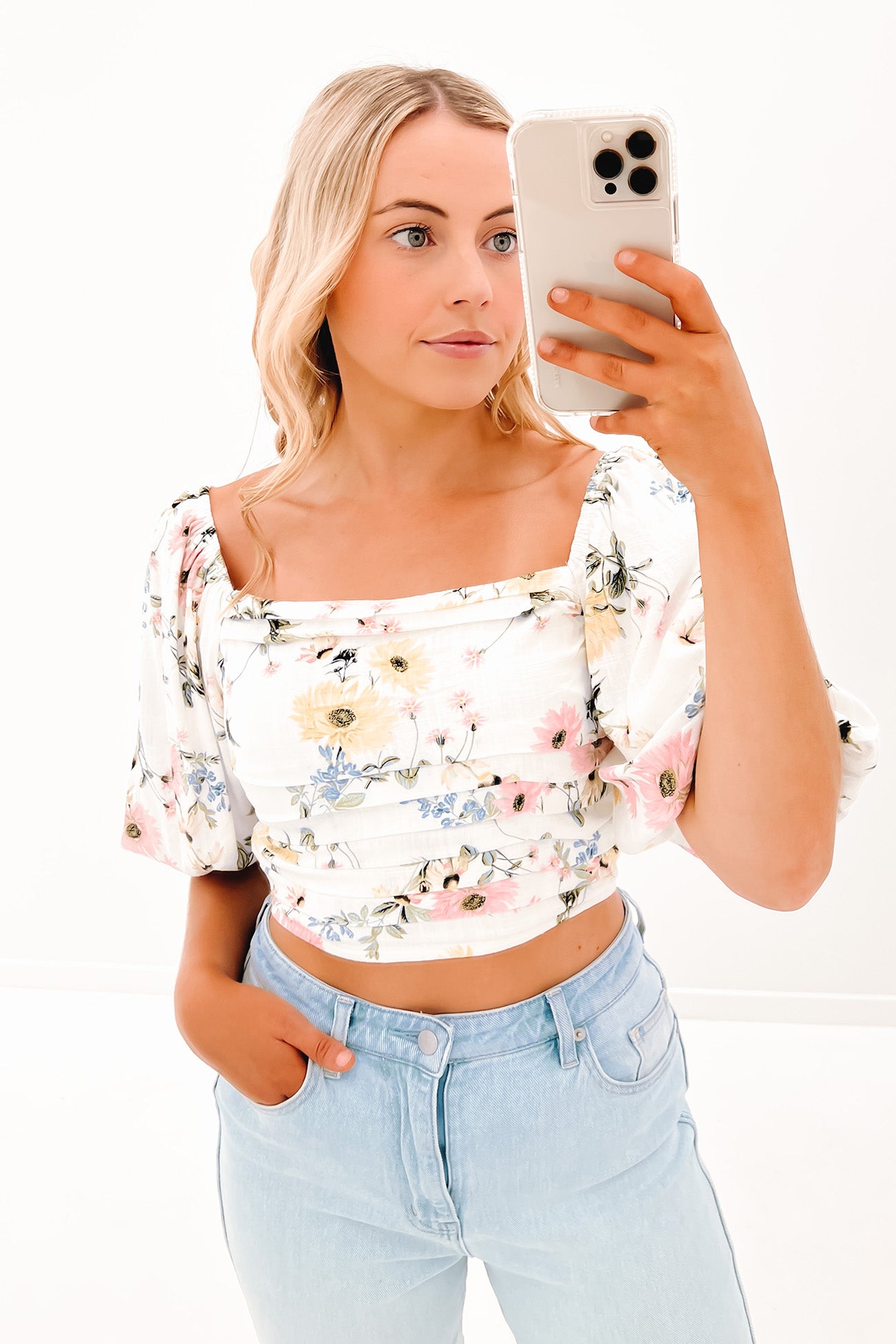 Ryder Top White Floral