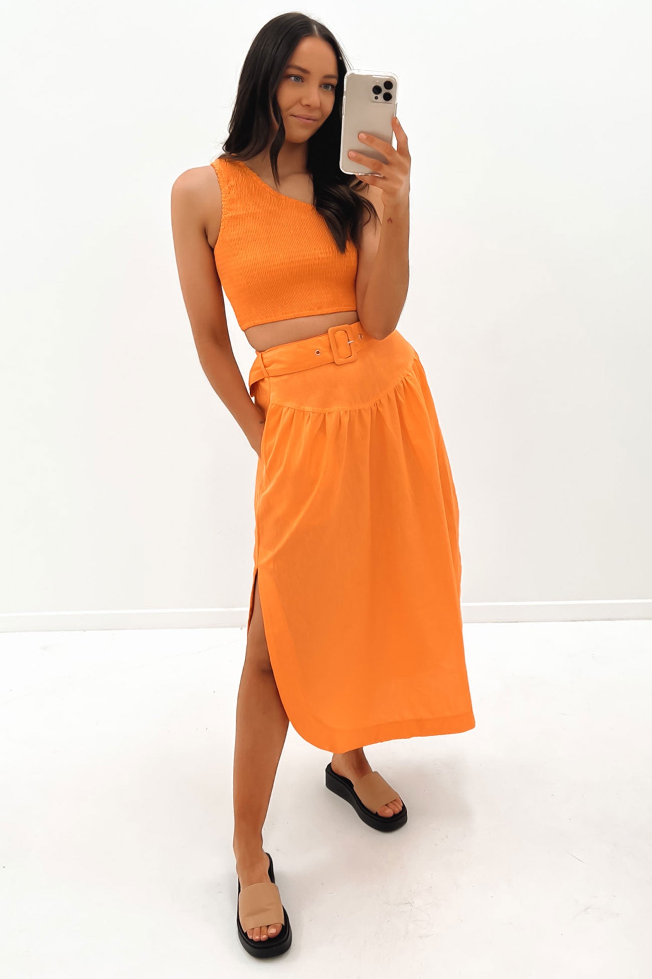 Sadie Maxi Skirt Orange