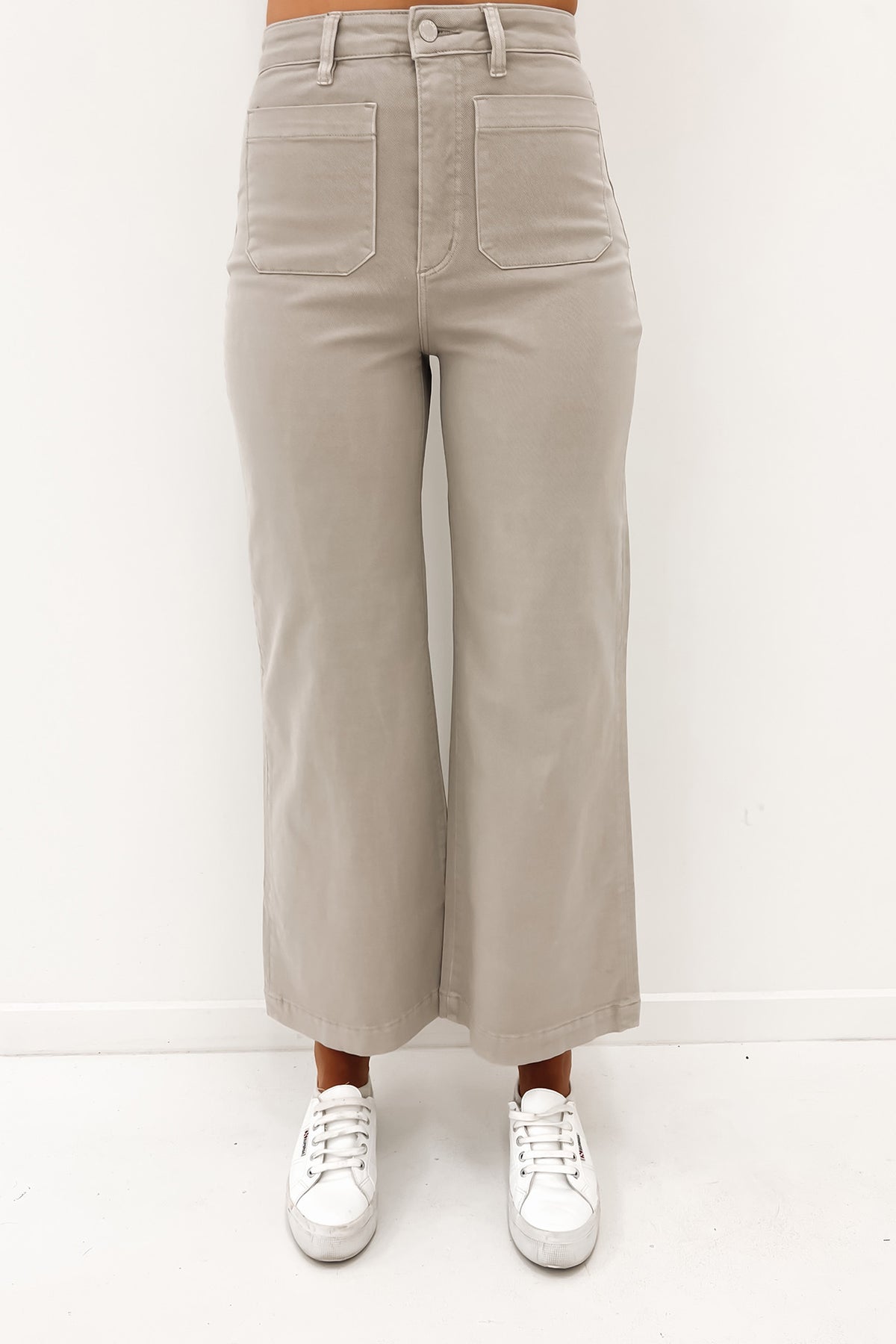 Sailor Cream High Rise Wide-Leg Jeans