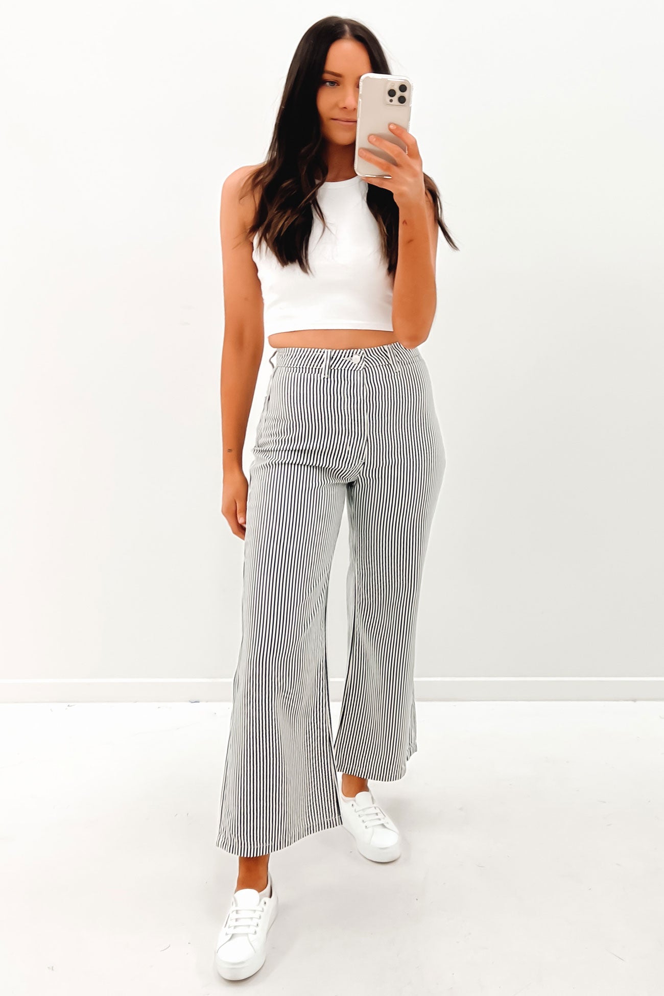 Sailor Pant Lyocell Capri Stripe