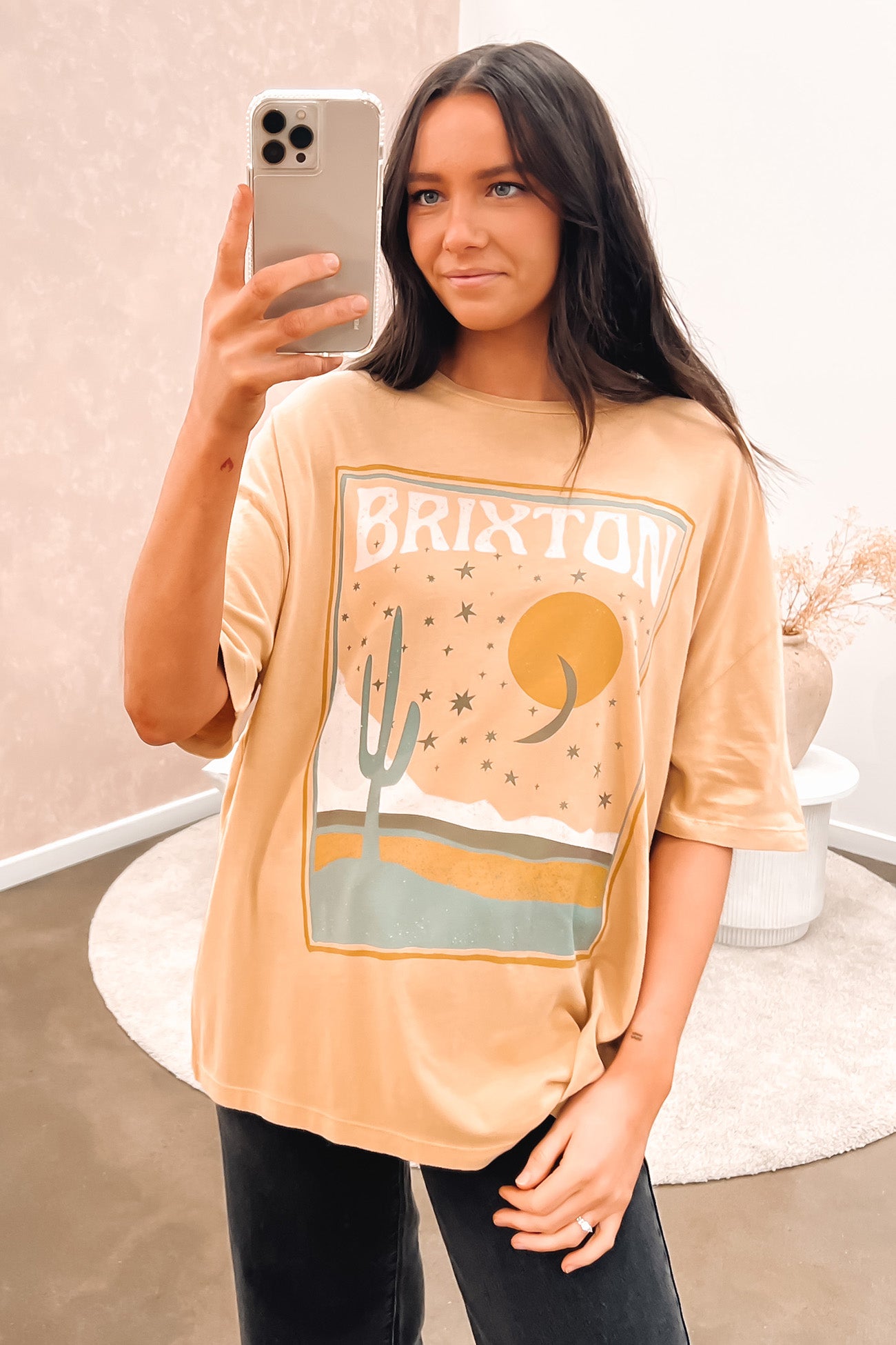 Scenester Oversized Bf Tee Sesame