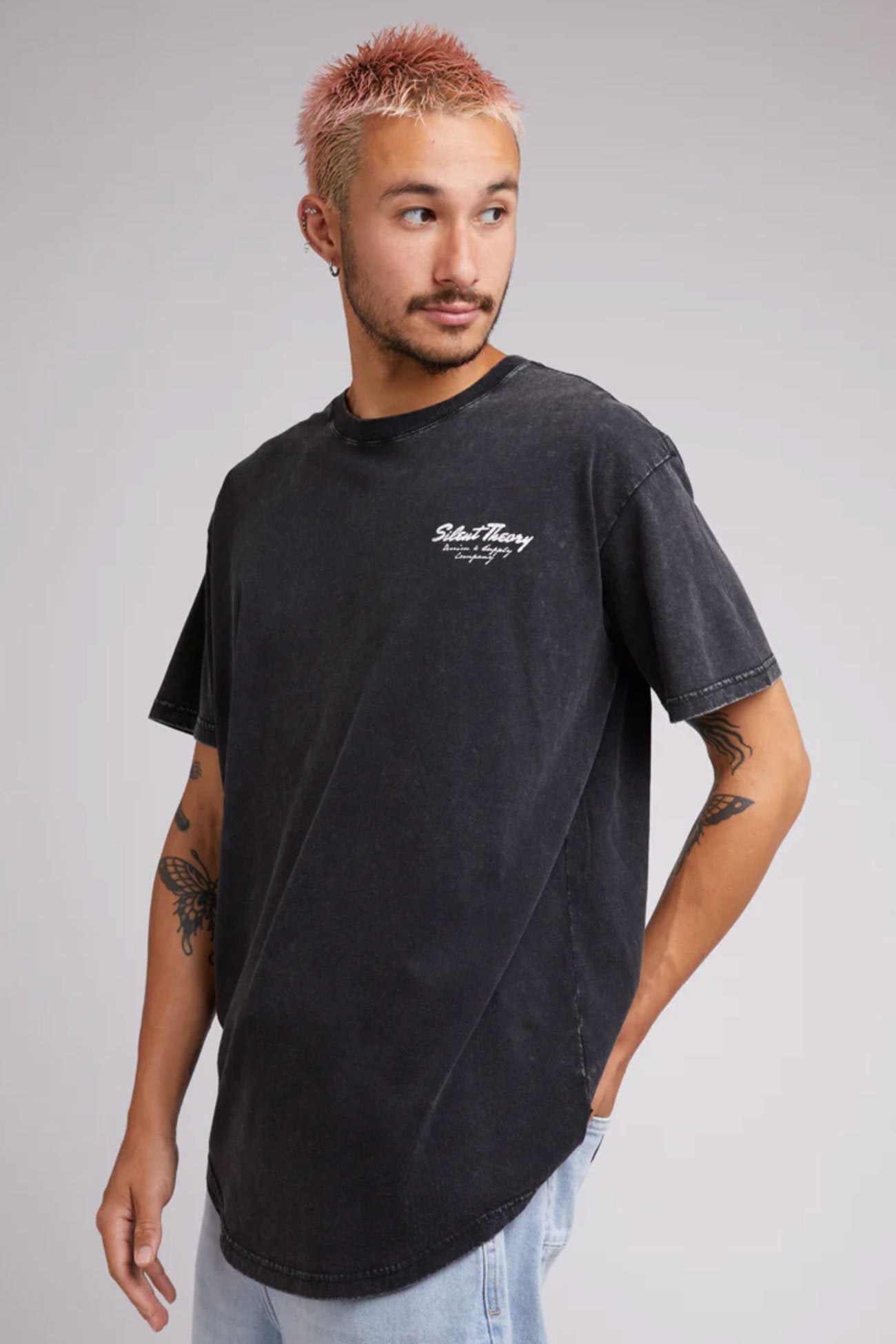 Flight Eagle Tee Washed Black