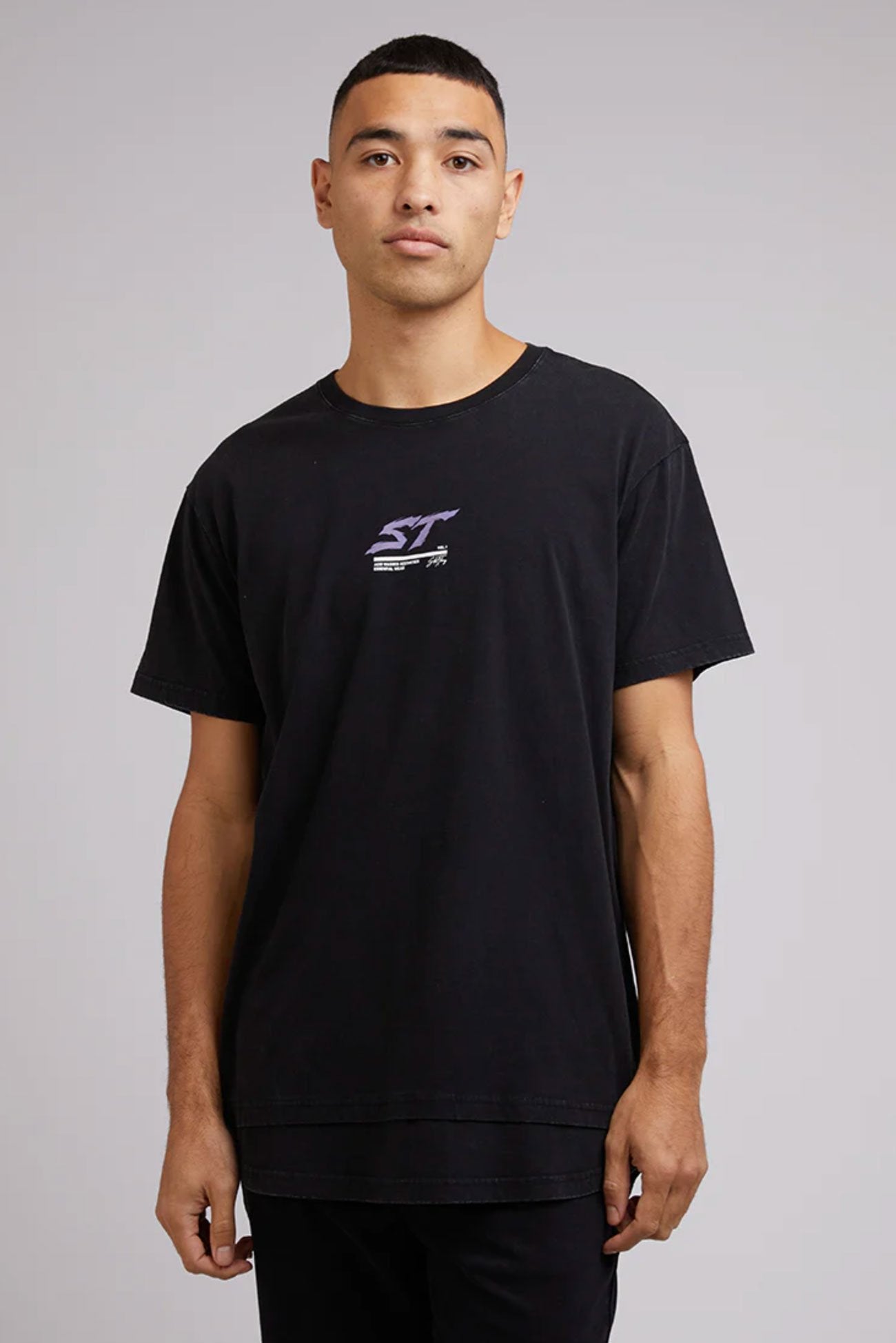 Empire Layered Tee Washed Black