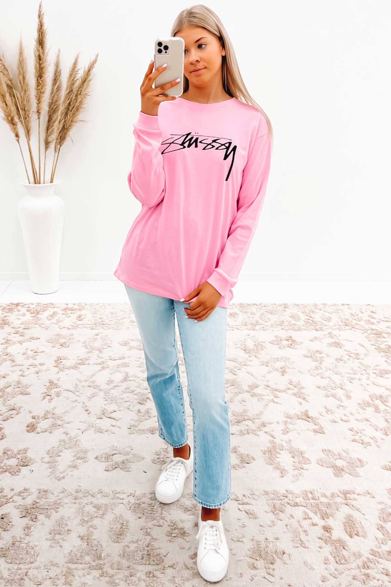 Script Long Sleeve Tee Confetti