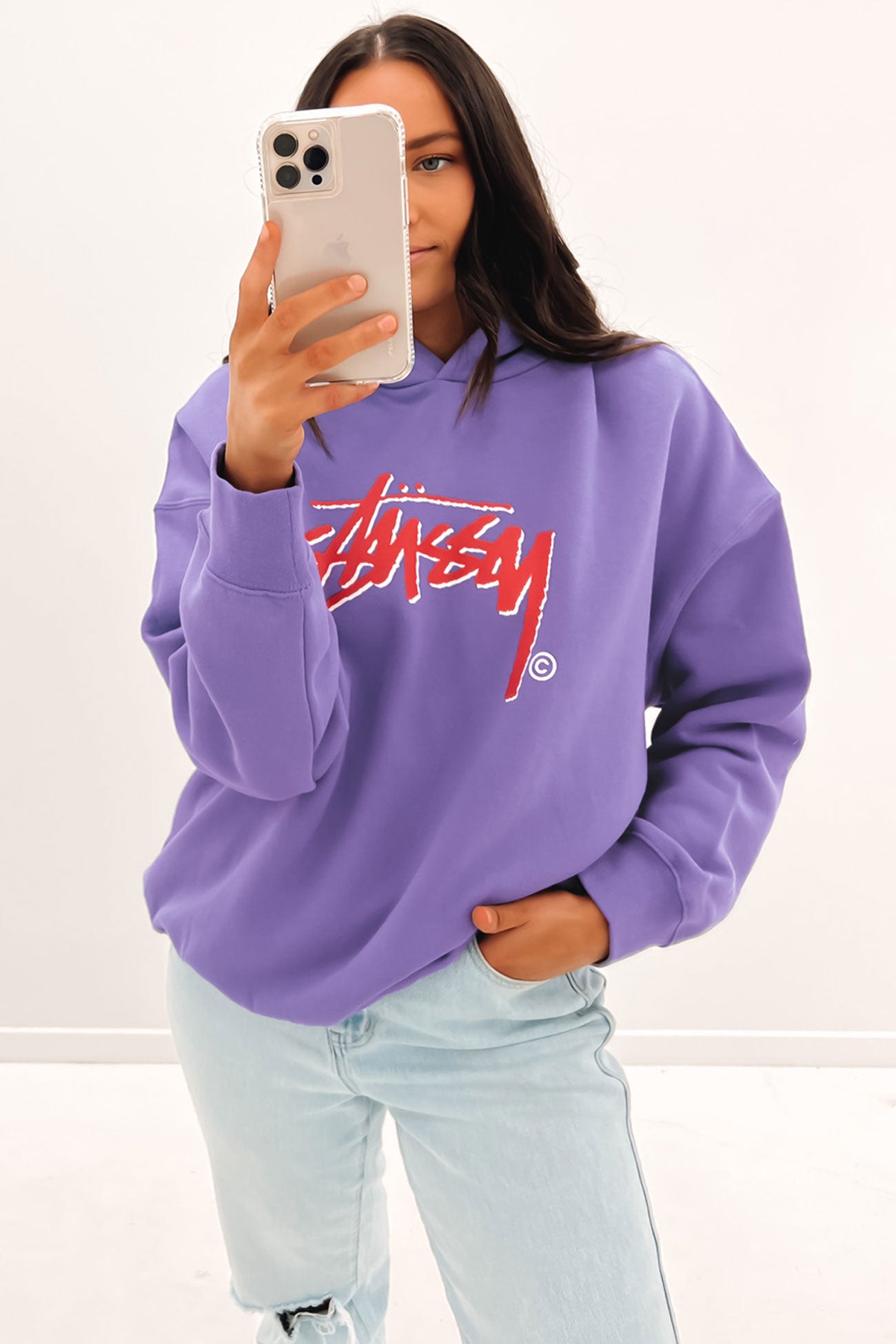 Shadow Stock Oversized Hood Washed Violet