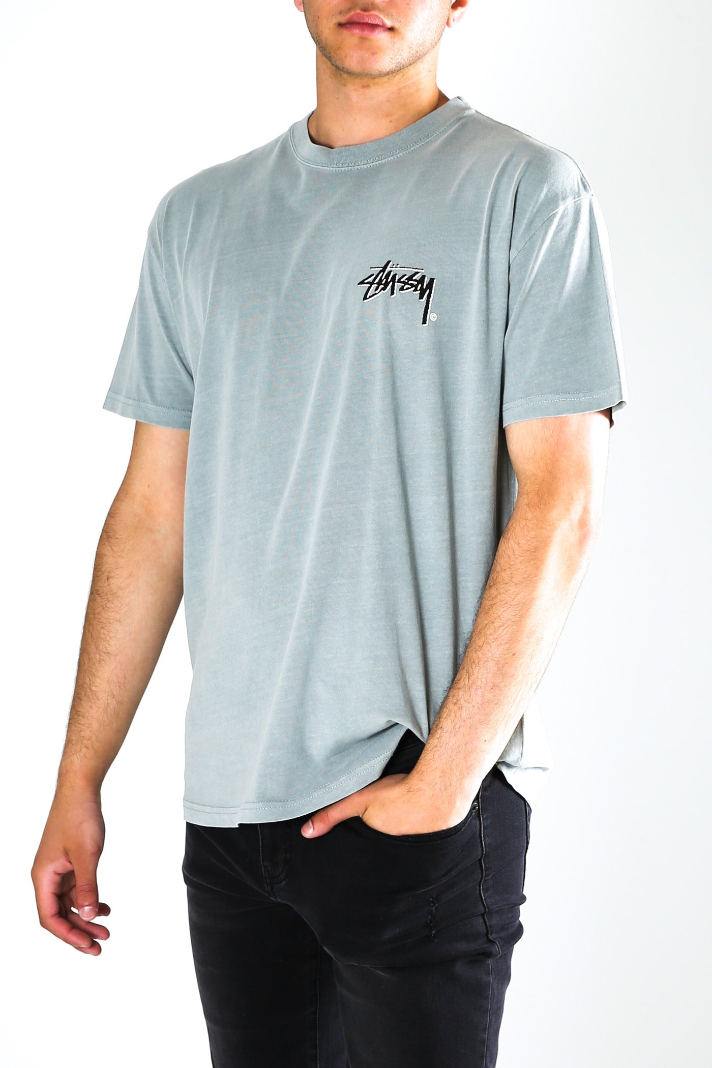 Shadow Stock Short Sleeve Tee Pigment Pale Grey