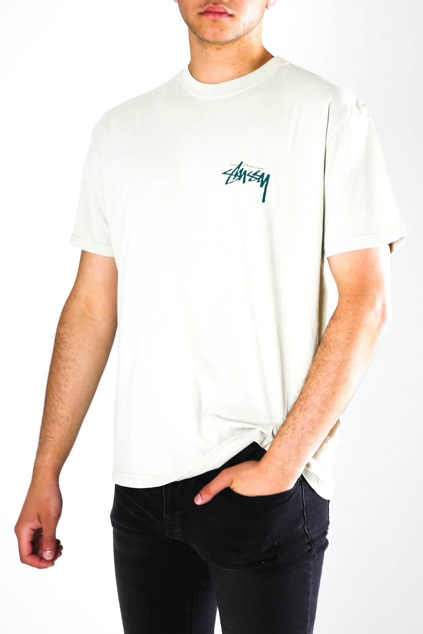 Shadow Stock Short Sleeve Tee Pigment White Sand