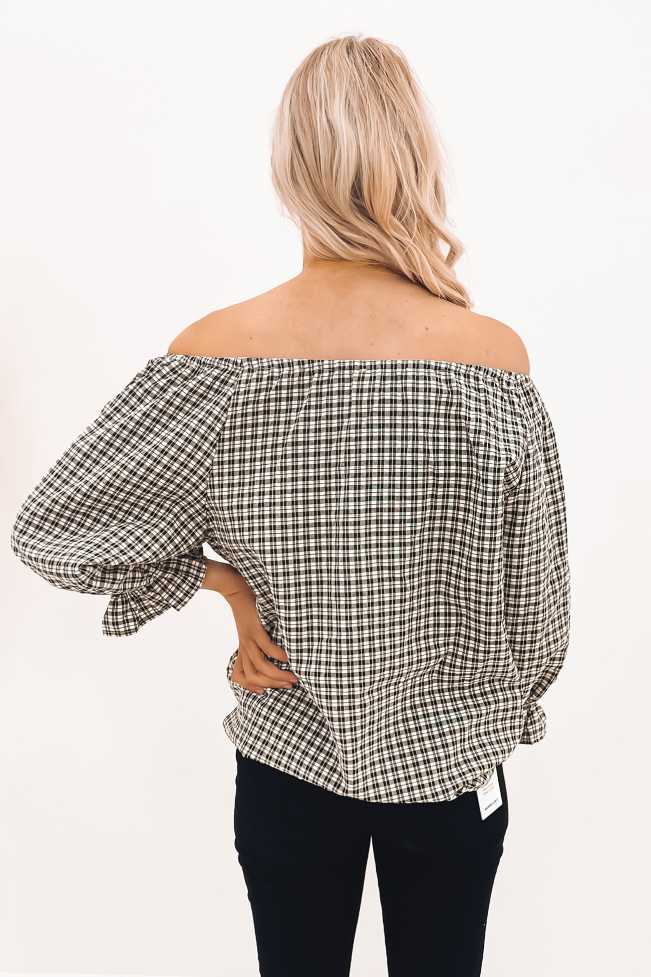 Shania Top Black Check