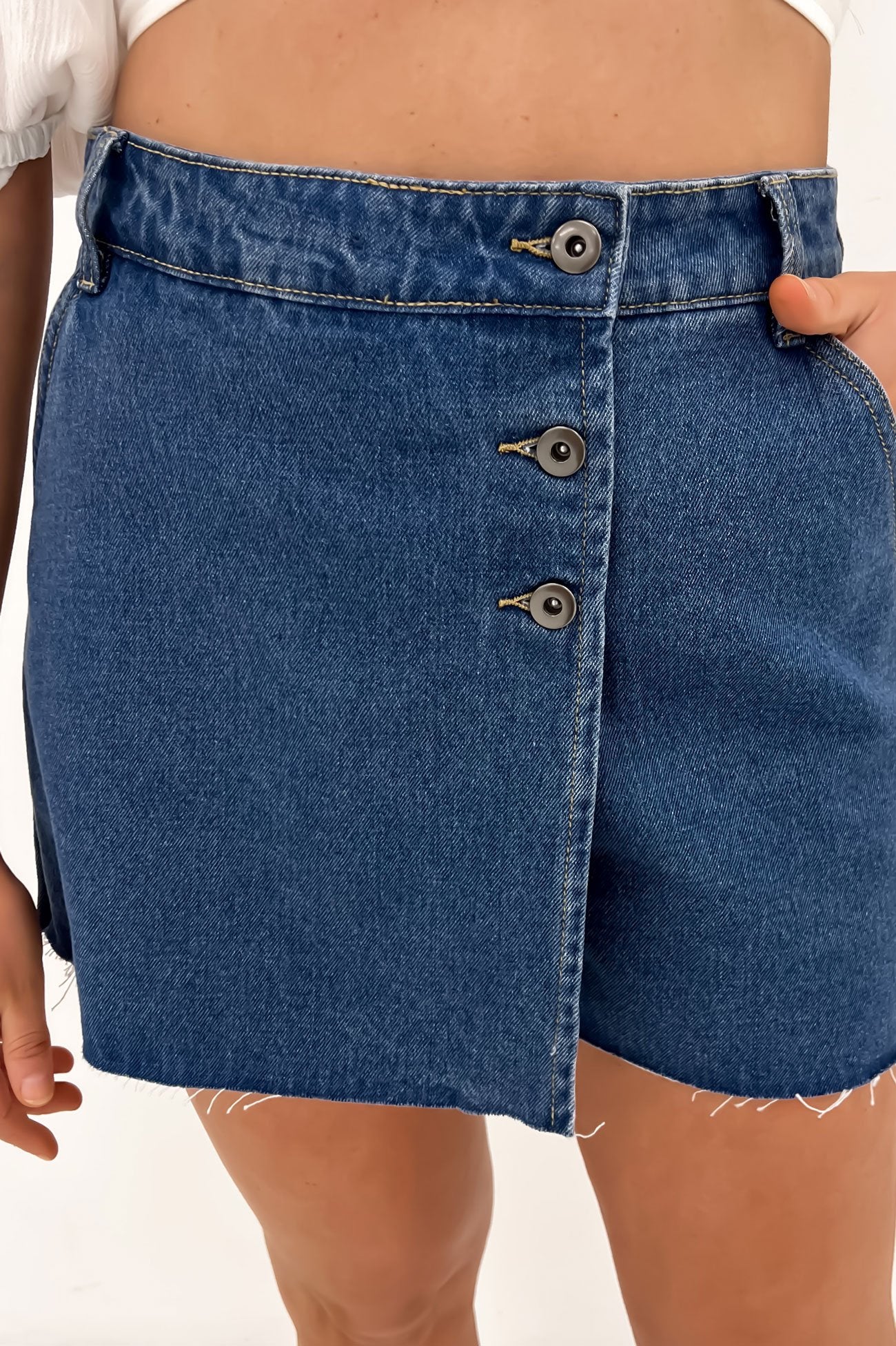 Shelby Denim Skort Dark Blue