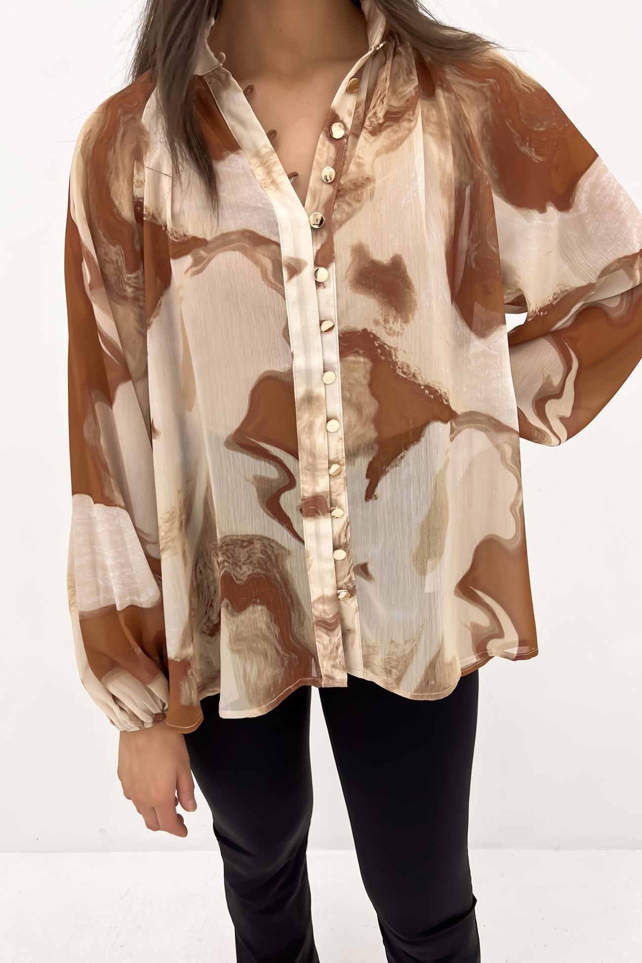 Shi Blouse Caramel Swirl