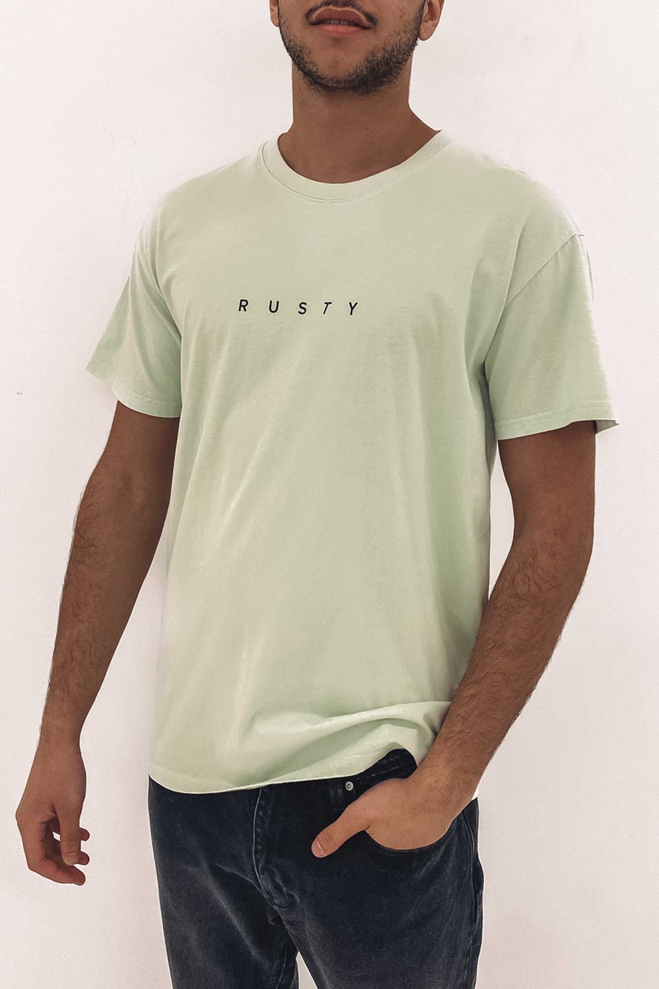 Short Cut Short Sleeve Tee Celadon Green