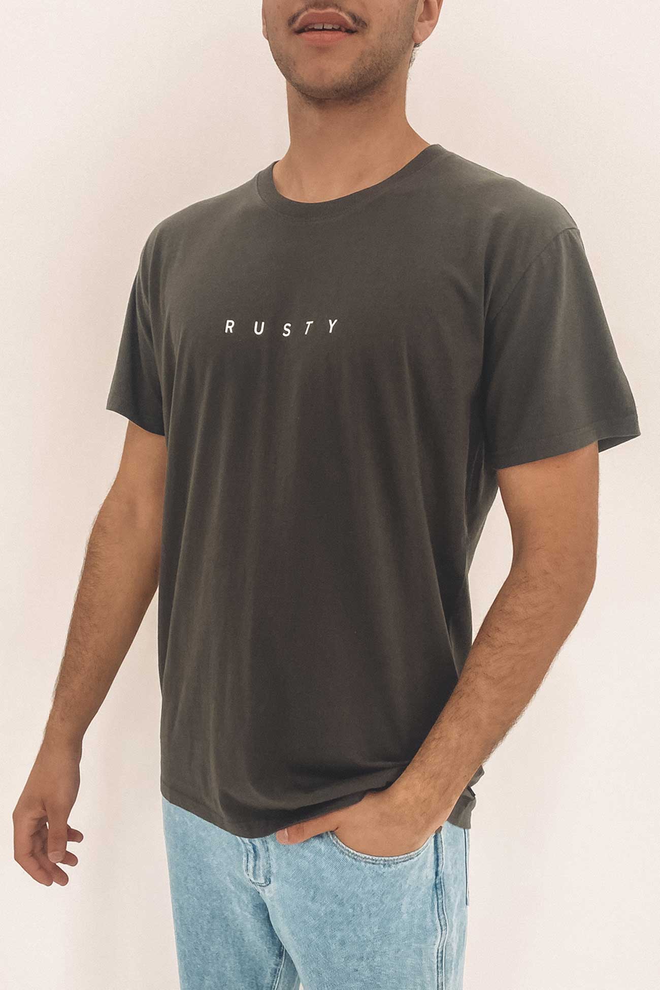 Short Cut Short Sleeve Tee Charcoal