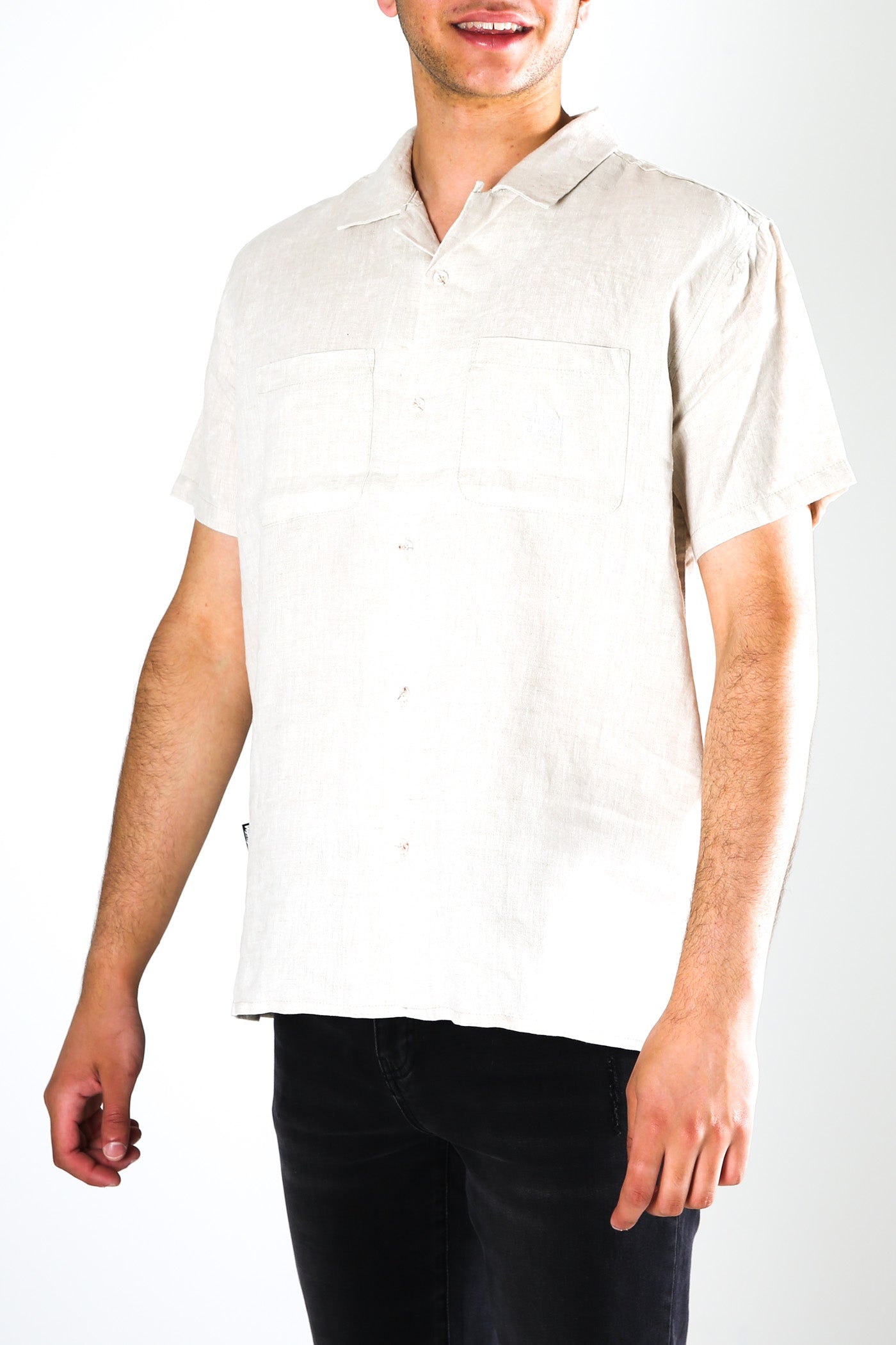 Linen Short Sleeve Shirt Natural