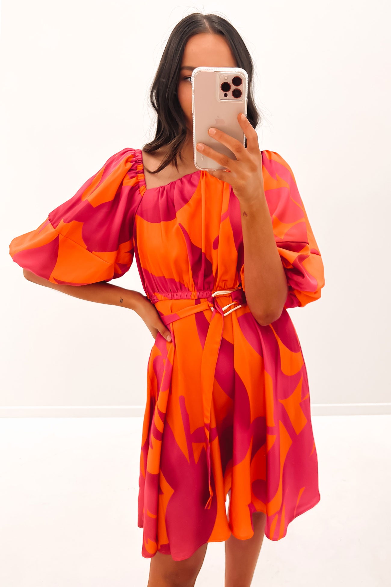 Sianna Mini Dress Pink Orange