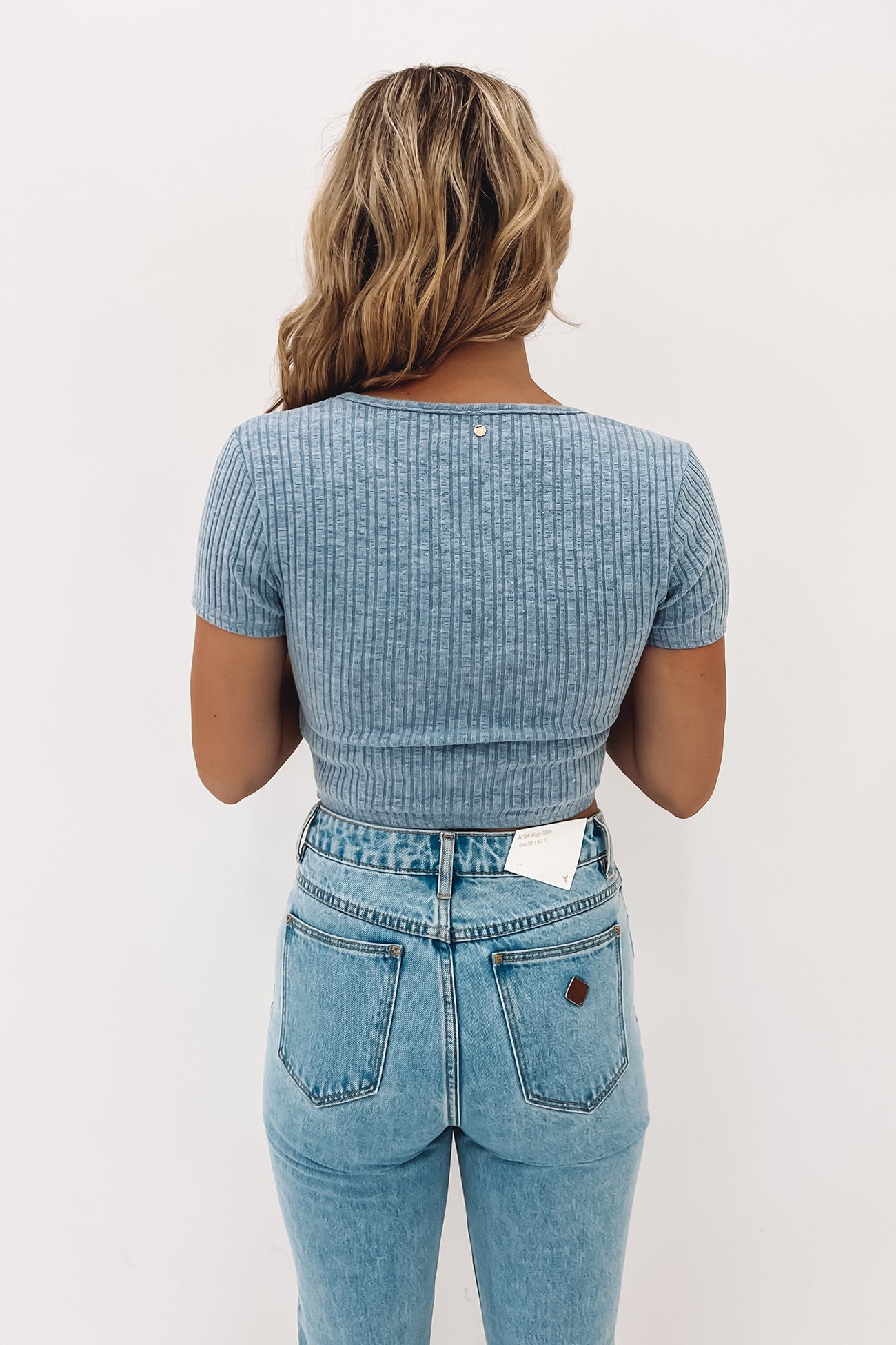 Simmer Crop Top Celestial Blue