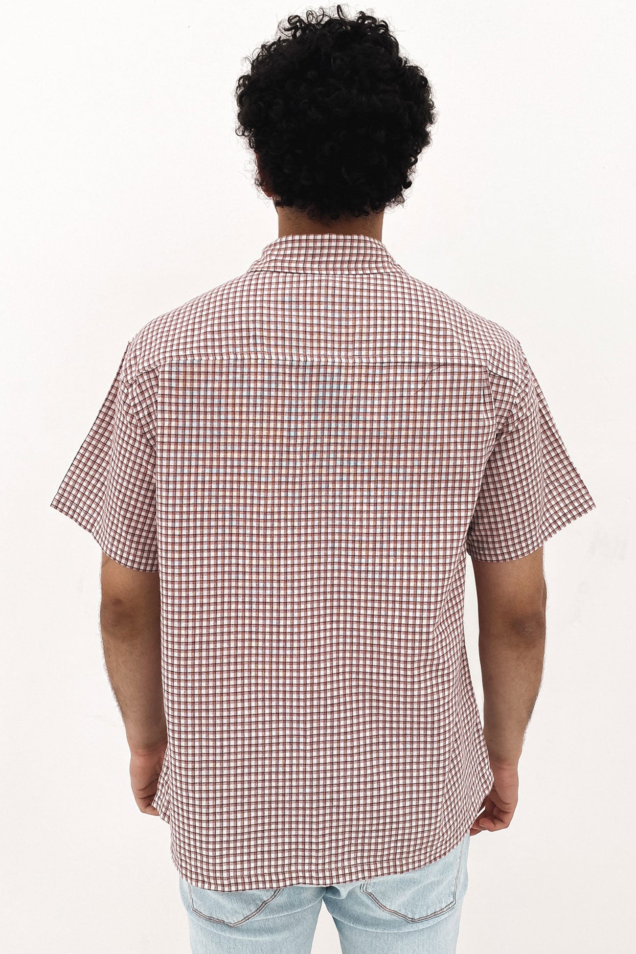 Slate Check Short Sleeve Shirt Rose