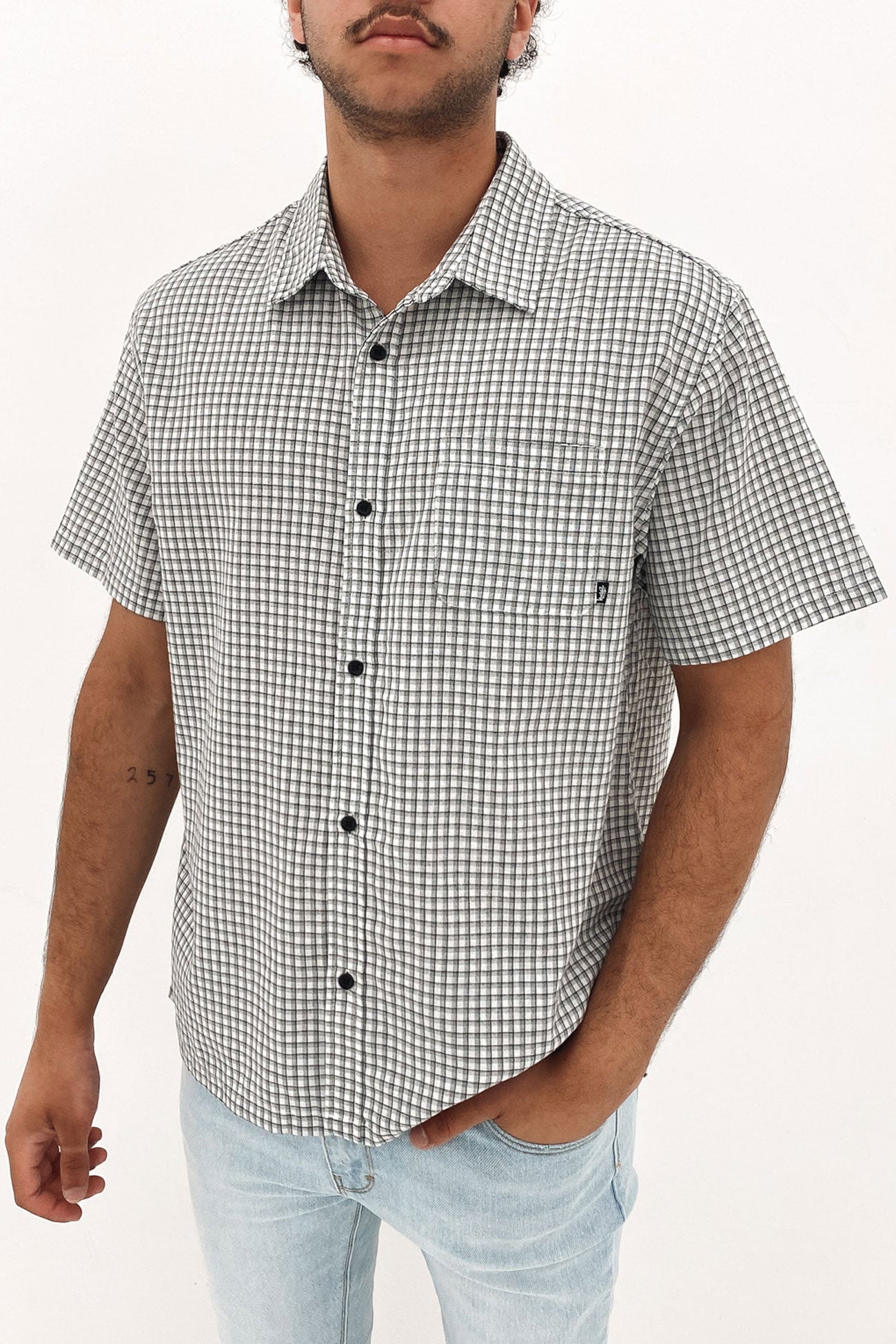 Slate Check Short Sleeve Shirt Slate