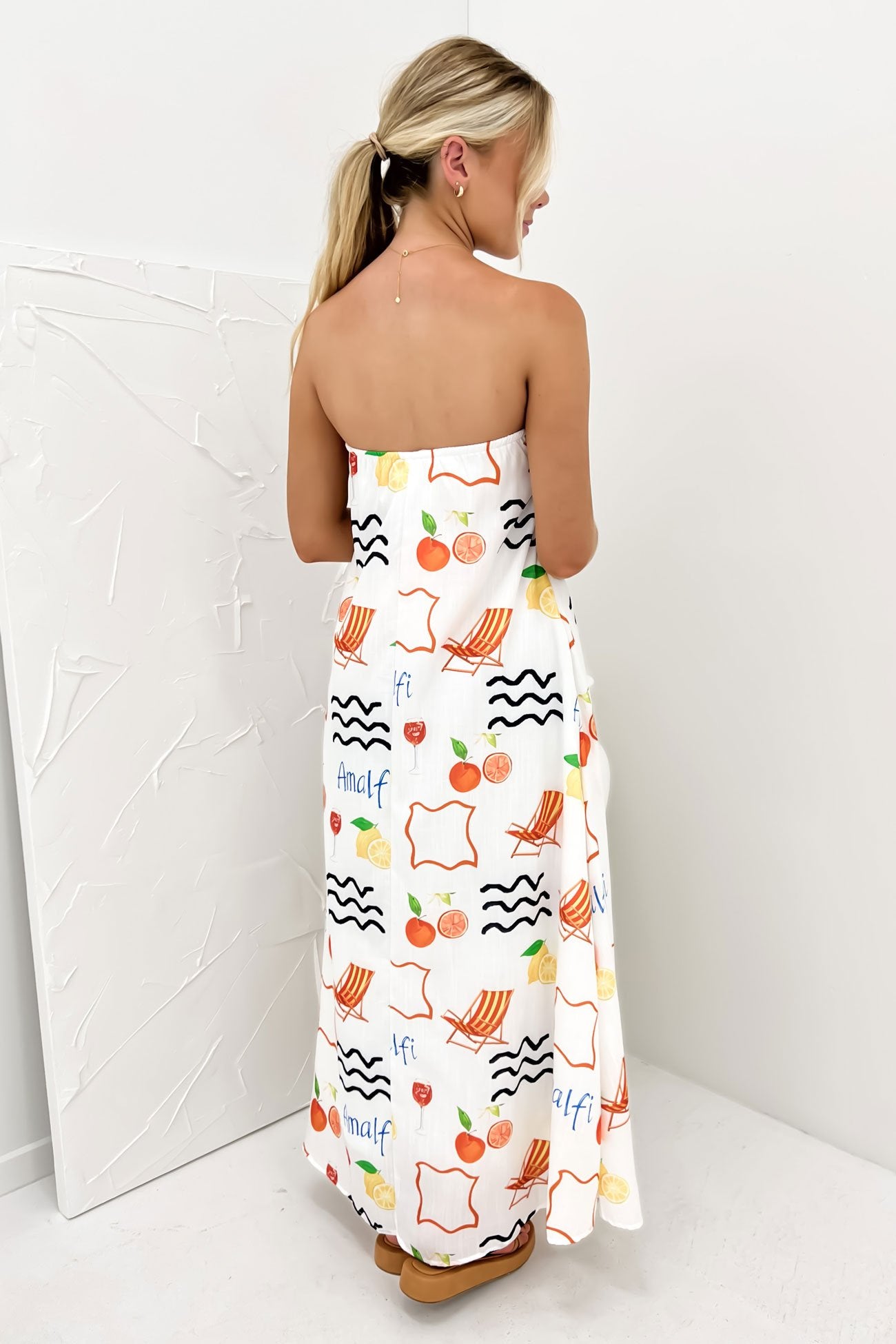 Sloane Maxi Dress Orange Amalfi