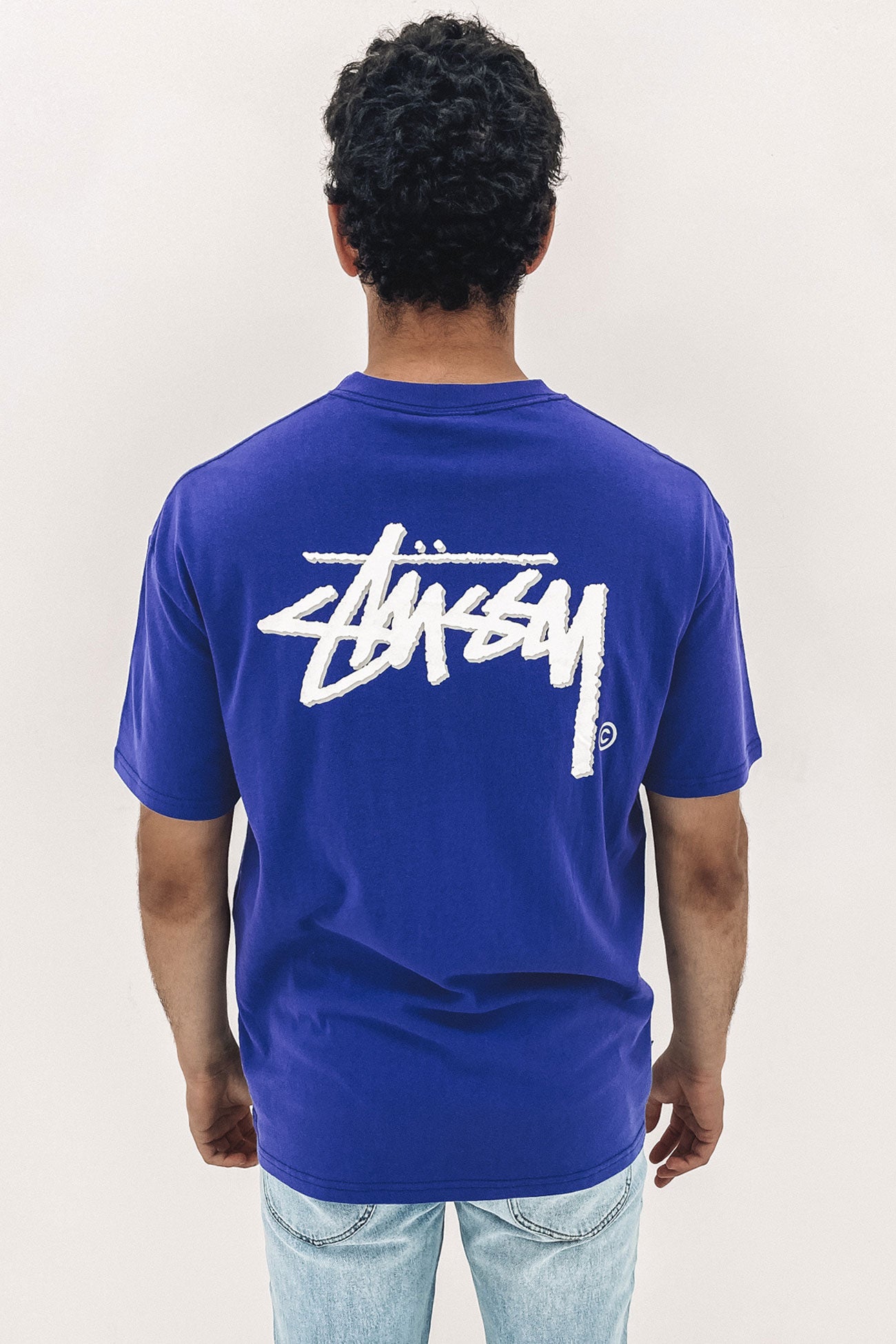 Solid Shadow Stock Short Sleeve Tee Bright Blue