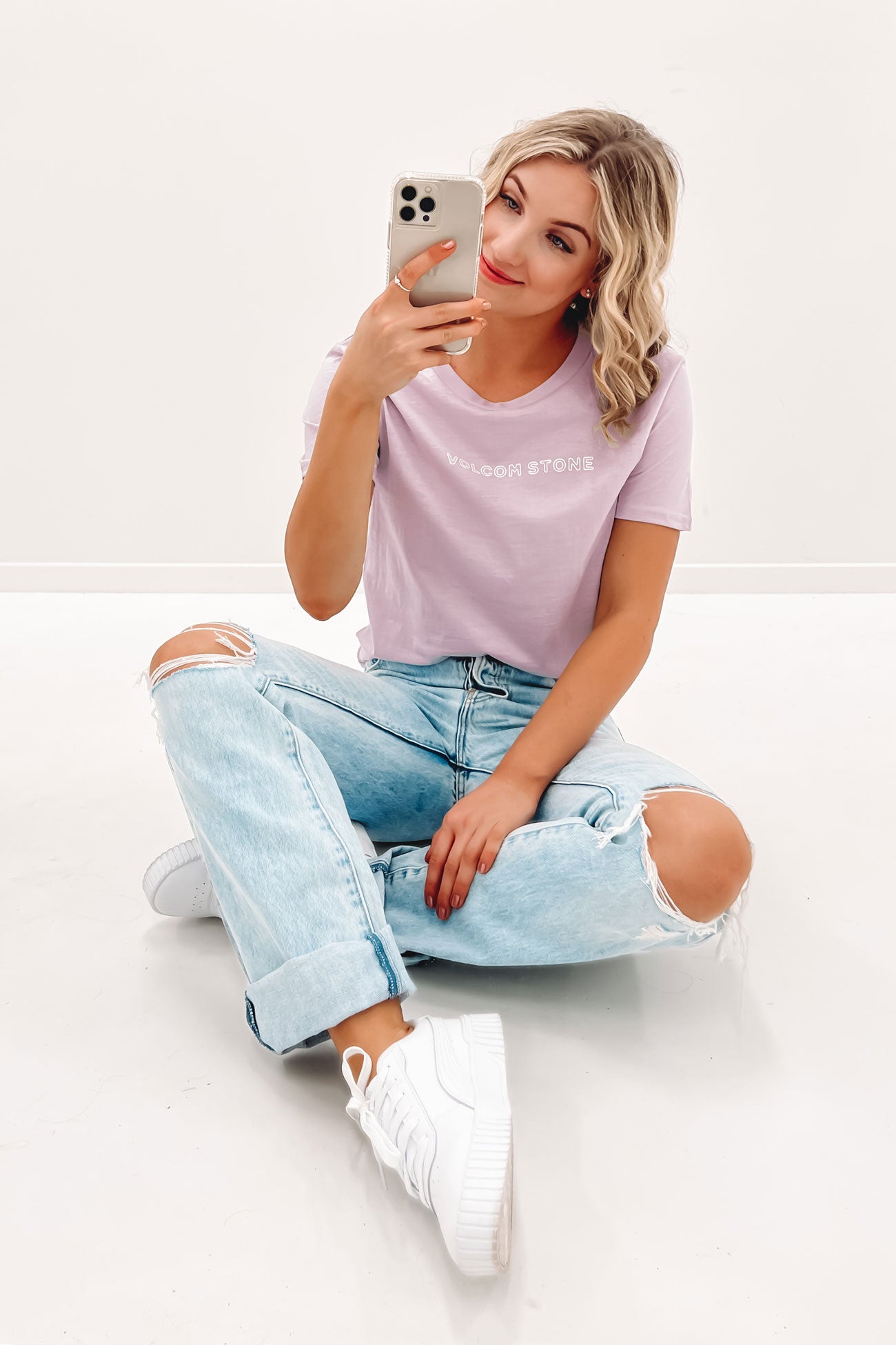 Solid Stone BF Tee Lavender