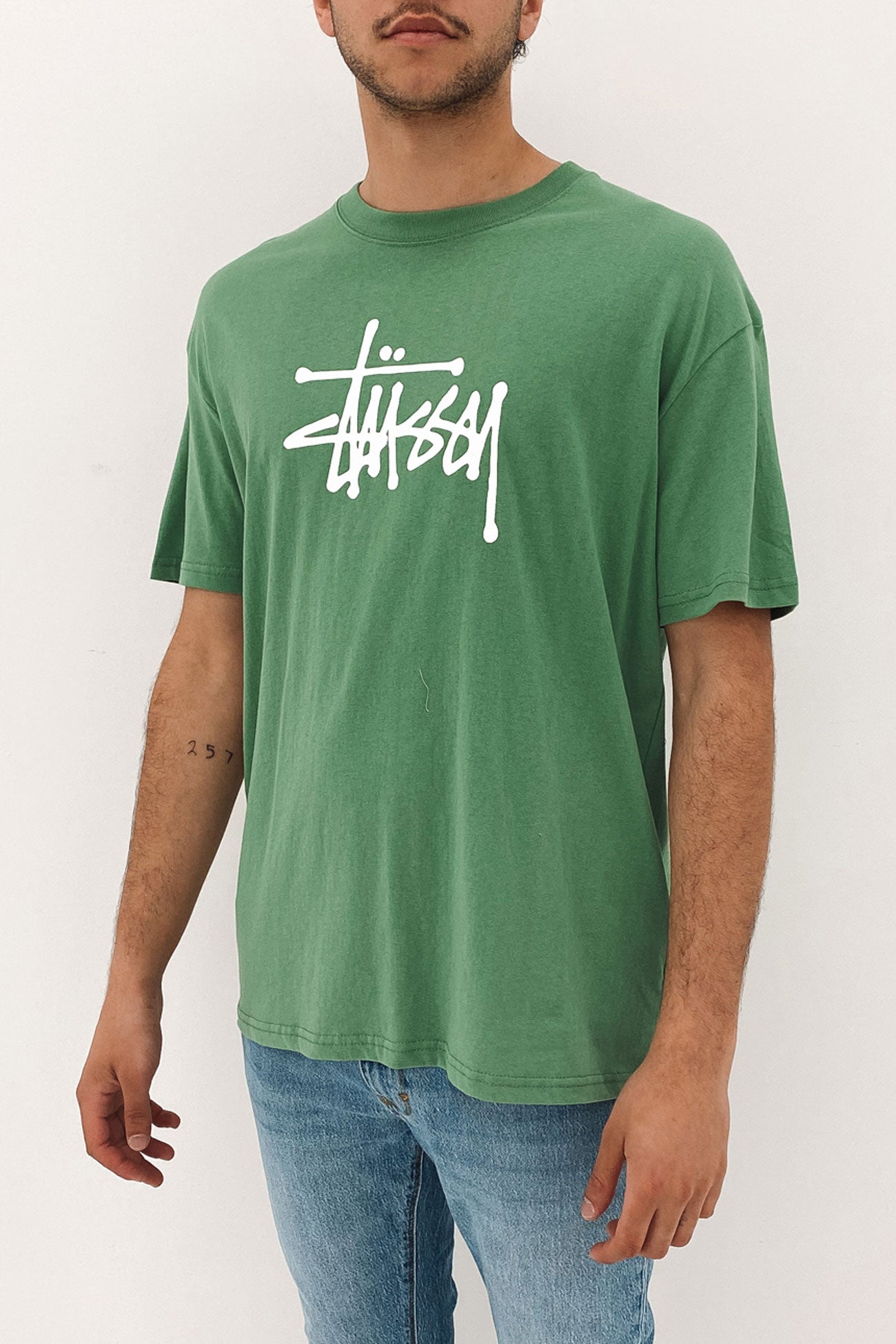 Solid Graffiti Short Sleeve Tee Apple Green