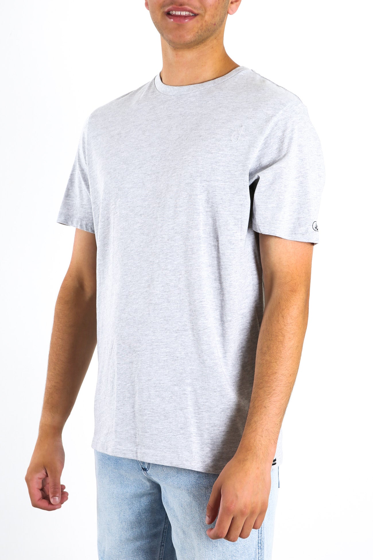 Solid Short Sleeve Tee Grey Marle