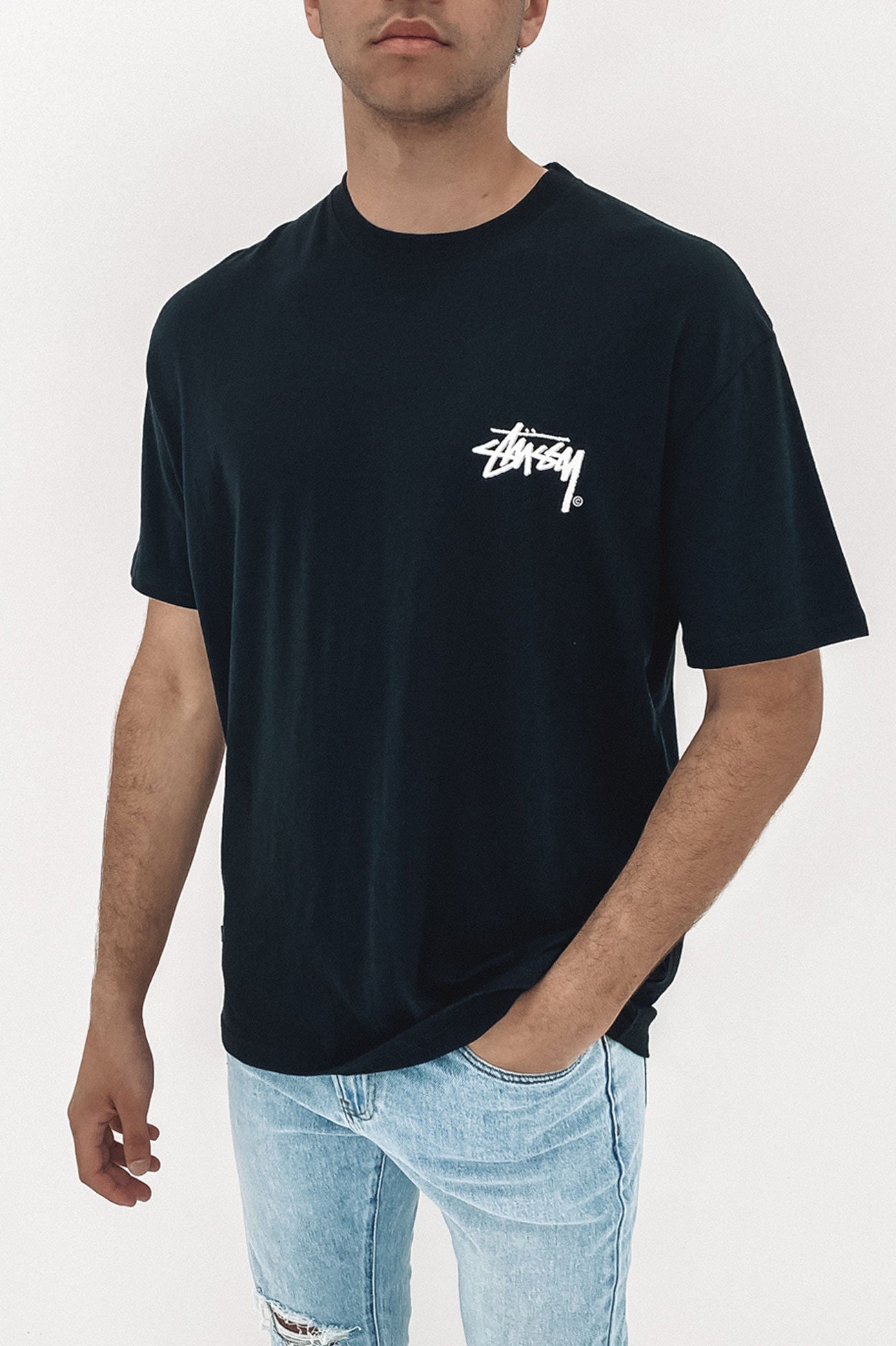 Solid Shadow Stock Short Sleeve Tee Black