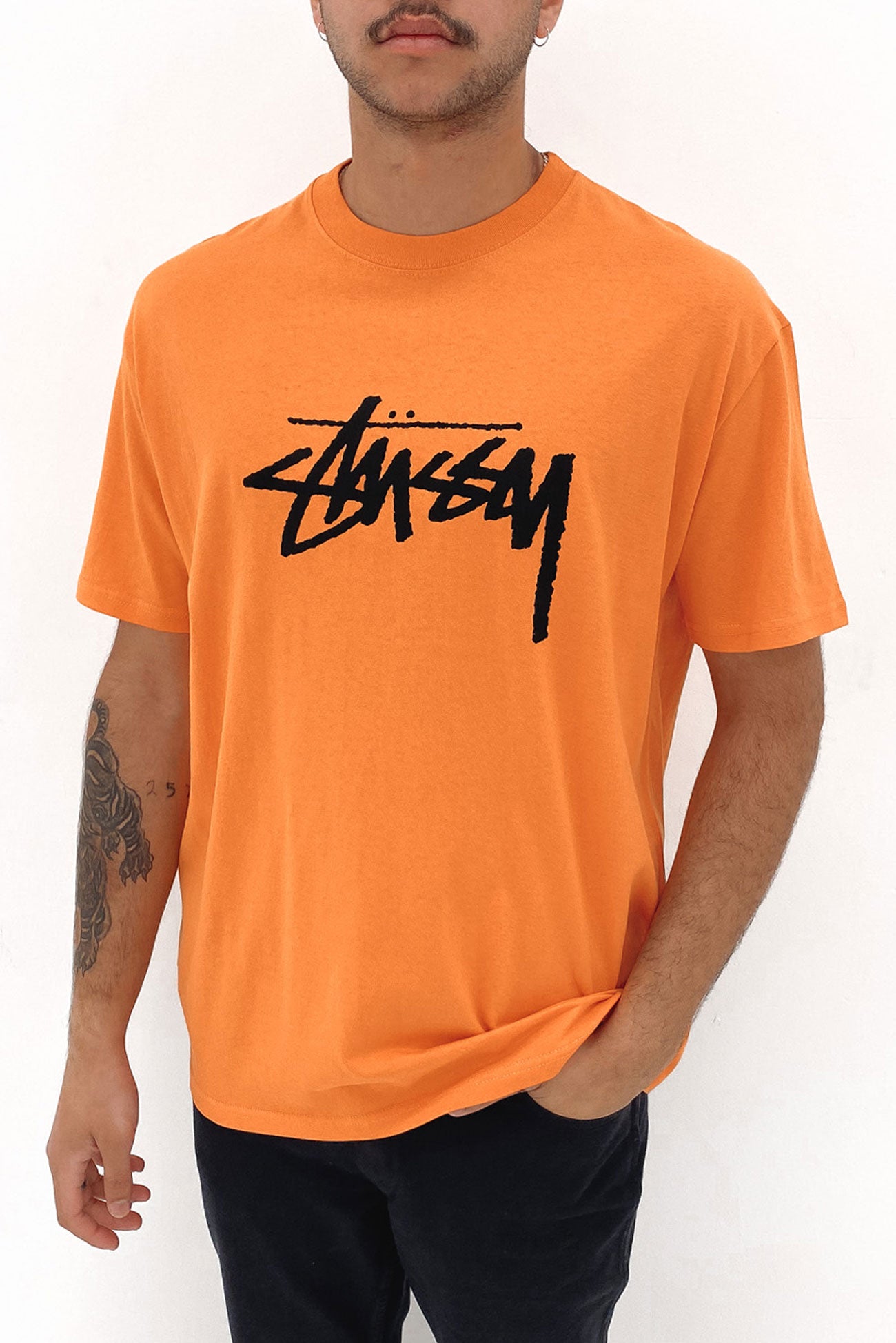 Solid Stock Short Sleeve Tee Apricot