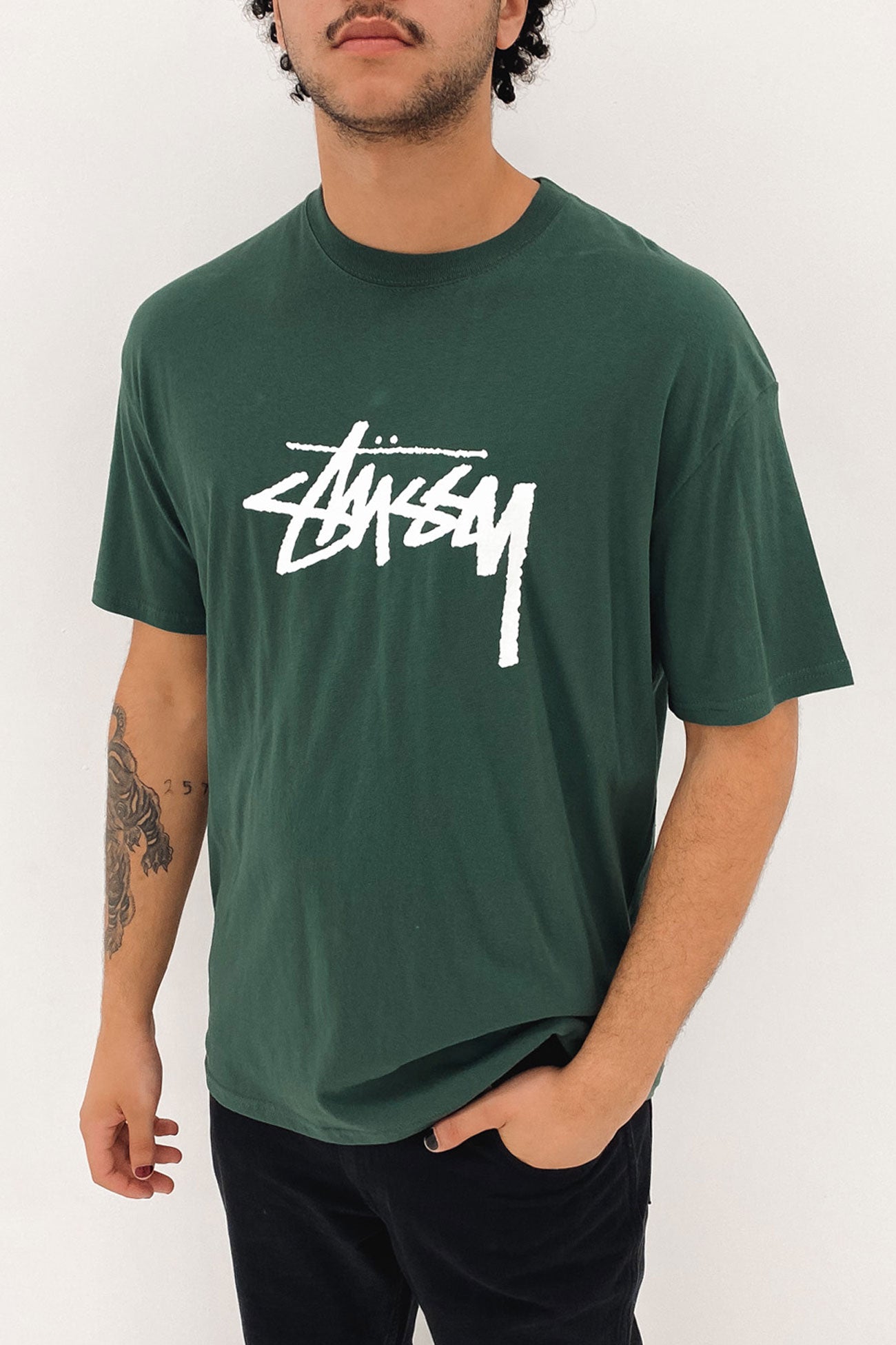 Solid Stock Short Sleeve Tee Fern Green