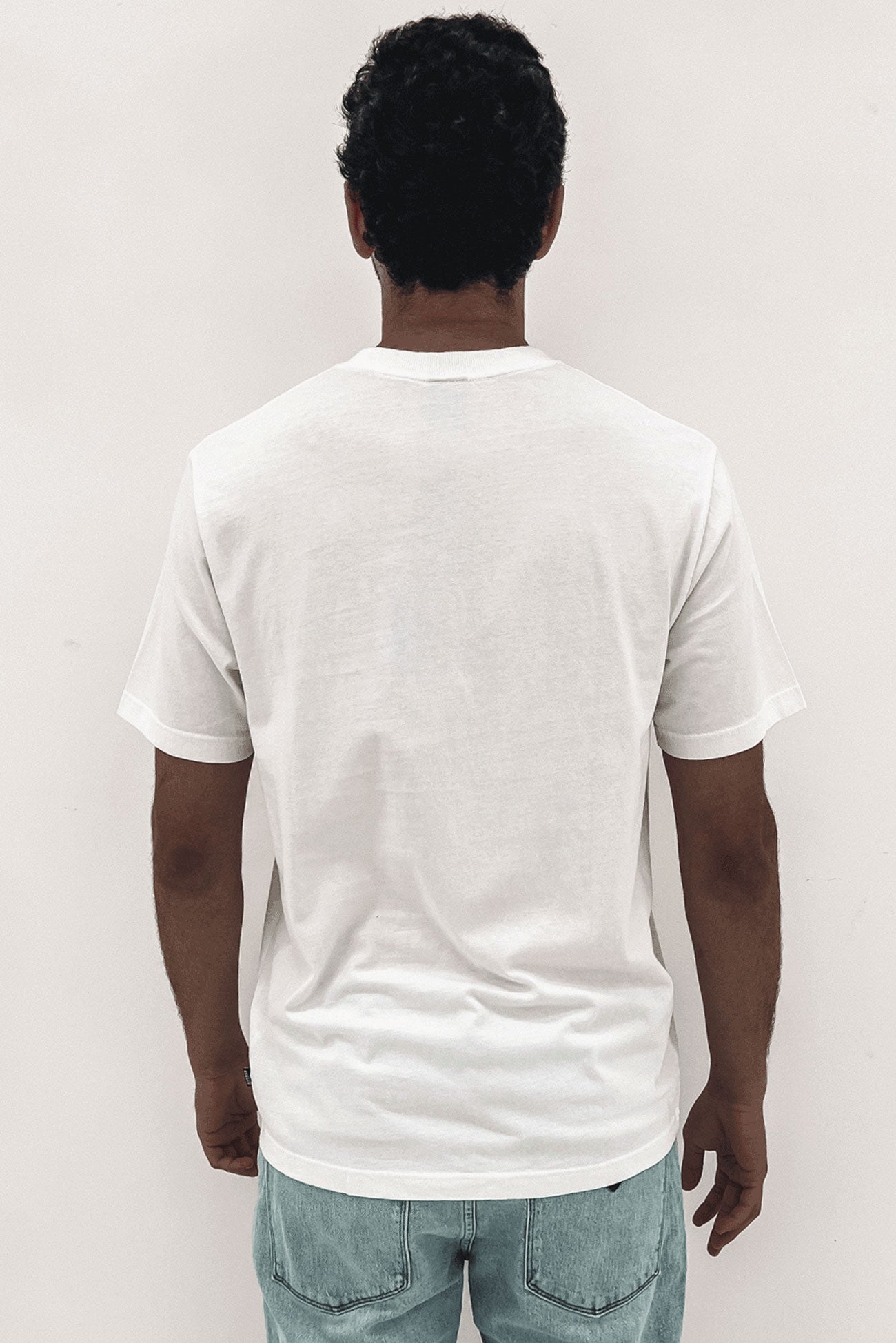 Spaced Recycled Retro Fit Tee White