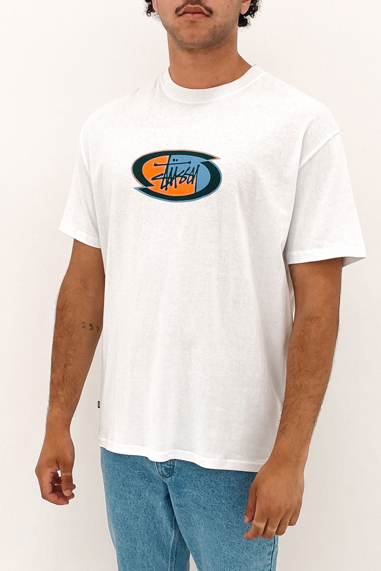 Split Oval Short Sleeve Tee White