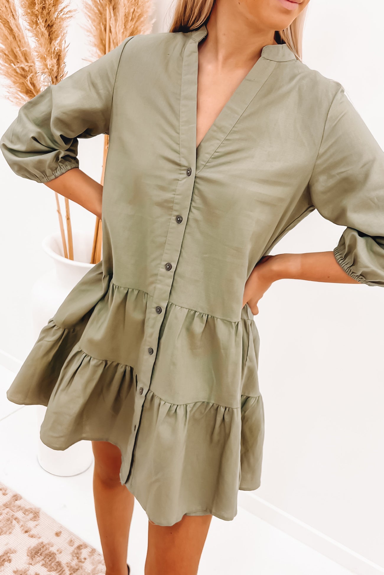 Stacey Mini Dress Khaki