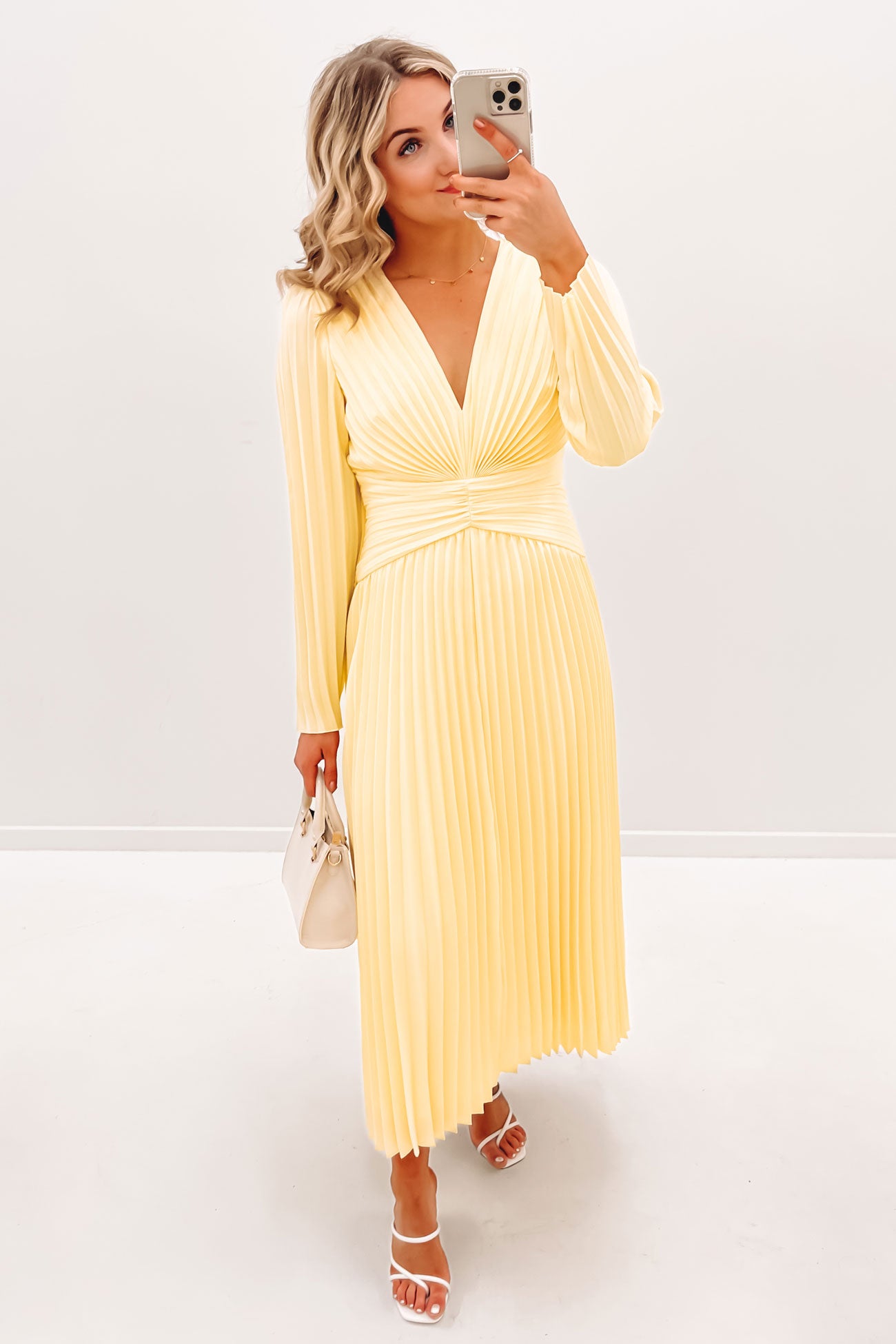 Stars Aligned Midi Dress Lemon